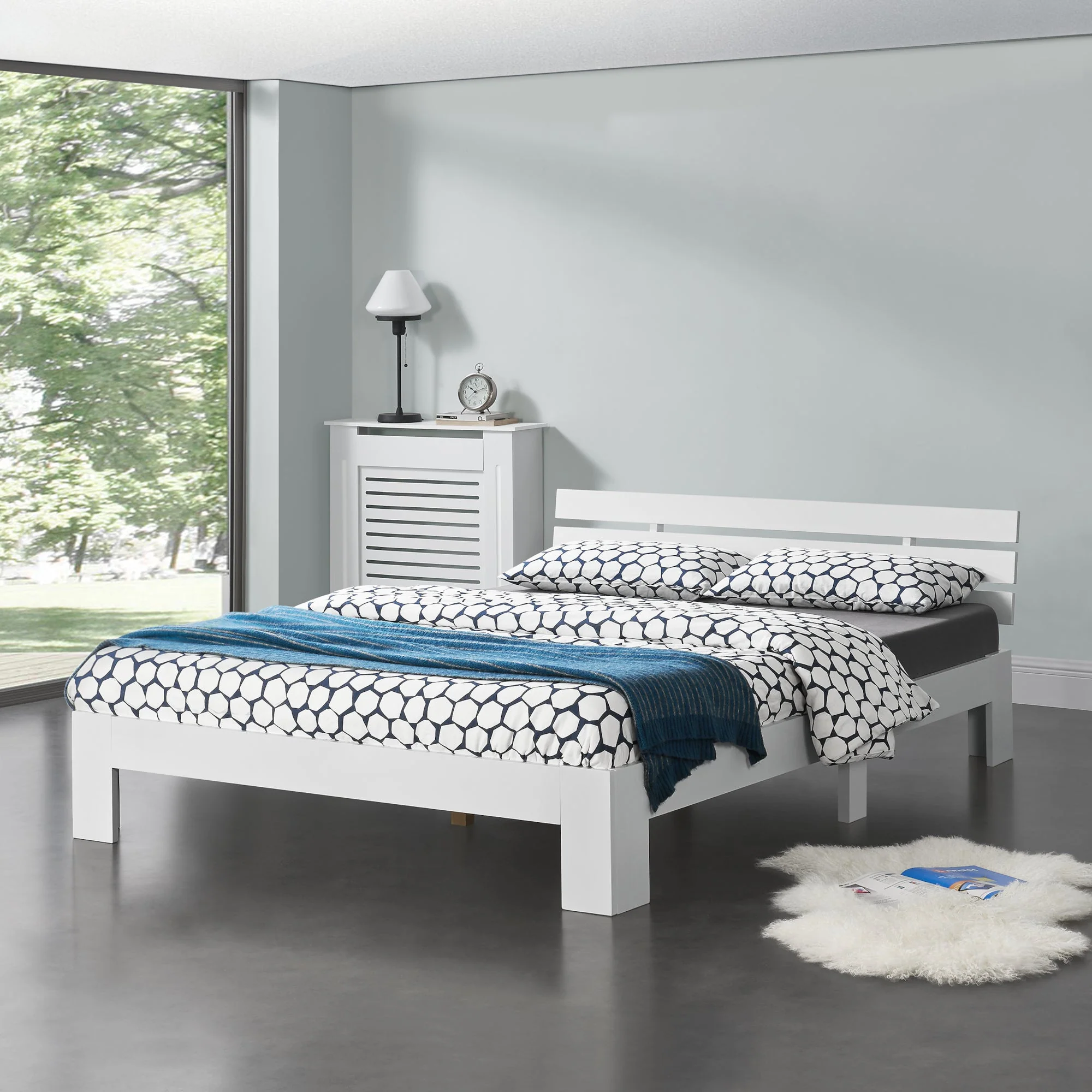 Holzbett Nivala mit Kopfteil versch. Farben und Größen en.casa - Image 27