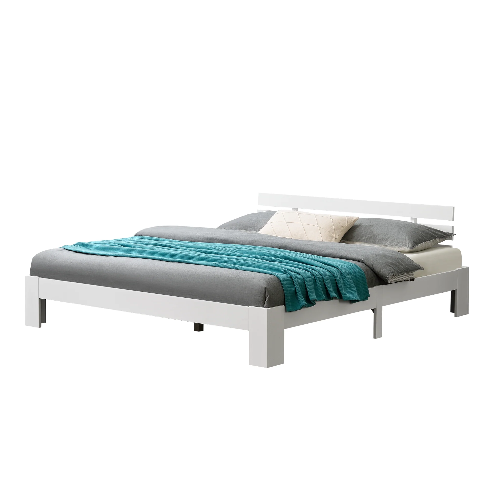 Holzbett Nivala mit Kopfteil versch. Farben und Größen en.casa - Image 8