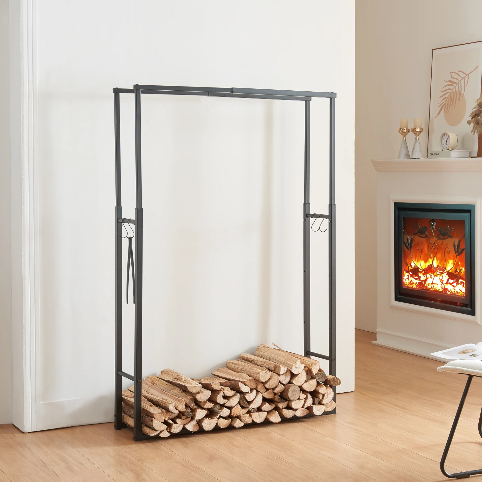 Kaminholzregal Kasan mit verstellbarer Größe [en.casa] - Image 3