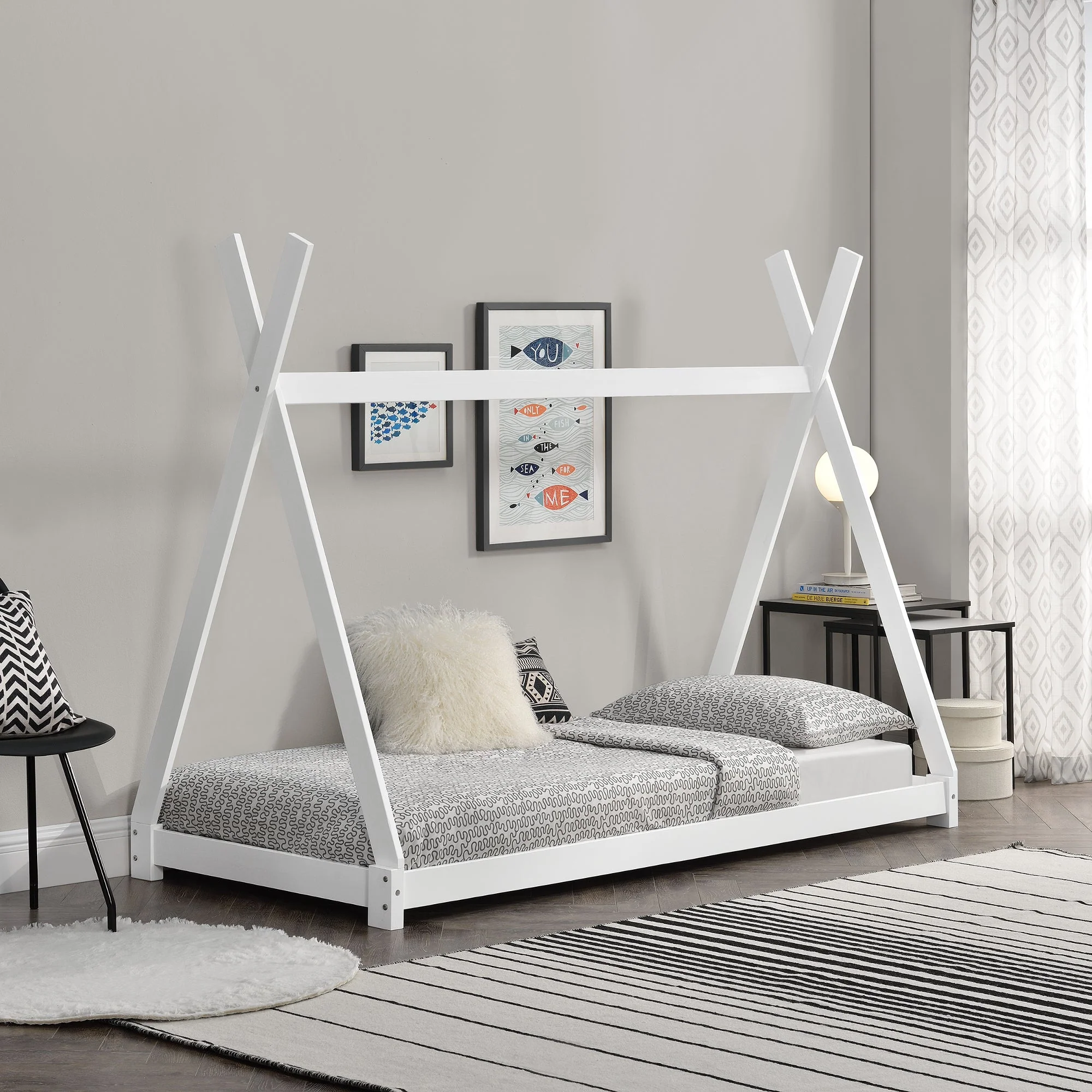 Kinderbett Onejda in Tipi-Design in versch. Größen und Farben [en.casa] - Image 11