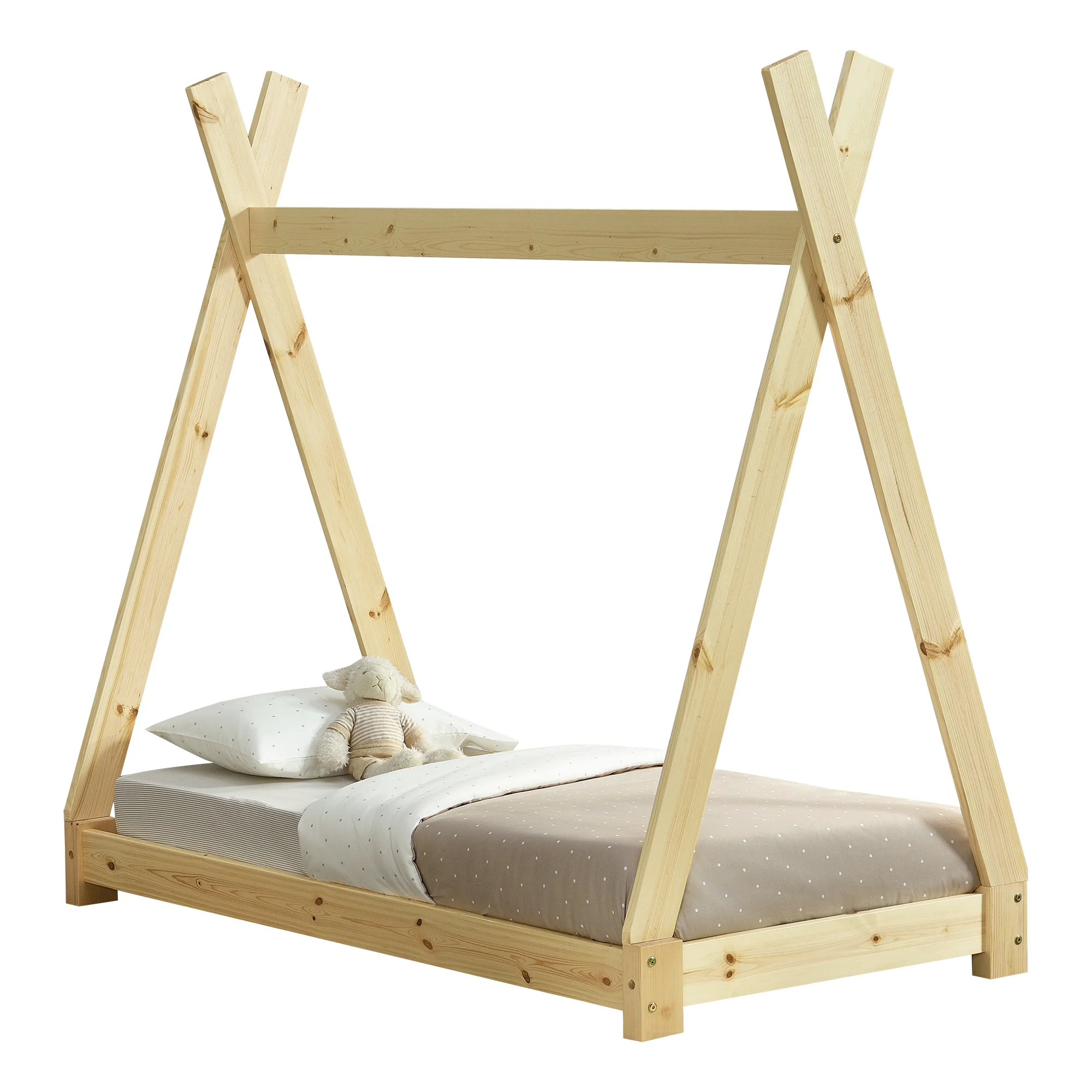 Kinderbett Onejda in Tipi-Design in versch. Größen und Farben [en.casa] - Image 4