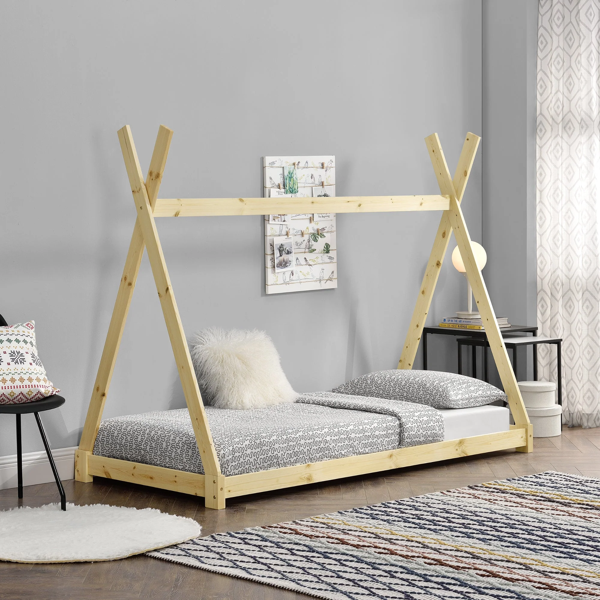 Kinderbett Onejda in Tipi-Design in versch. Größen und Farben [en.casa] - Image 8