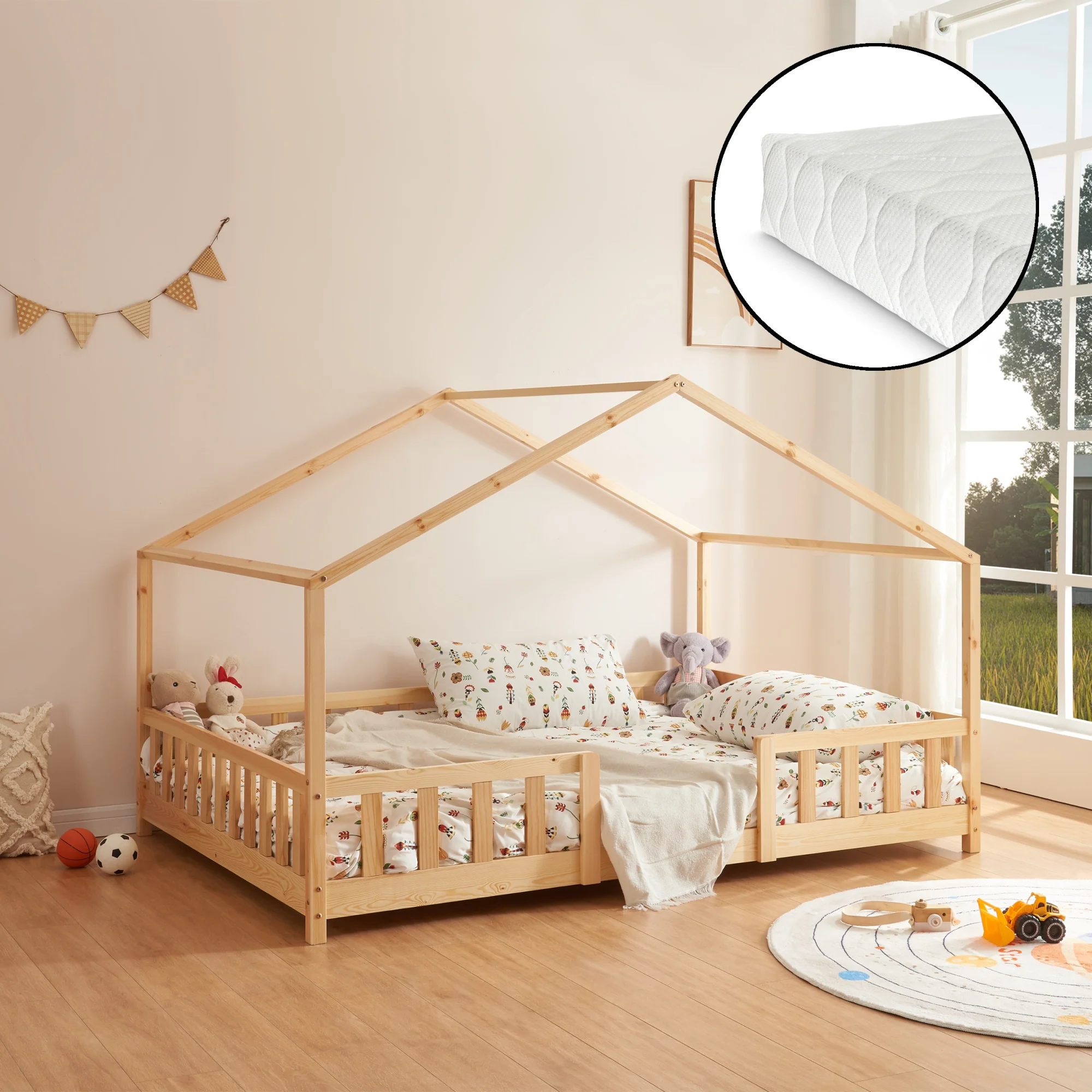 Kinderbett Treviolo mit Kaltschaummatratze [en.casa] - Image 16