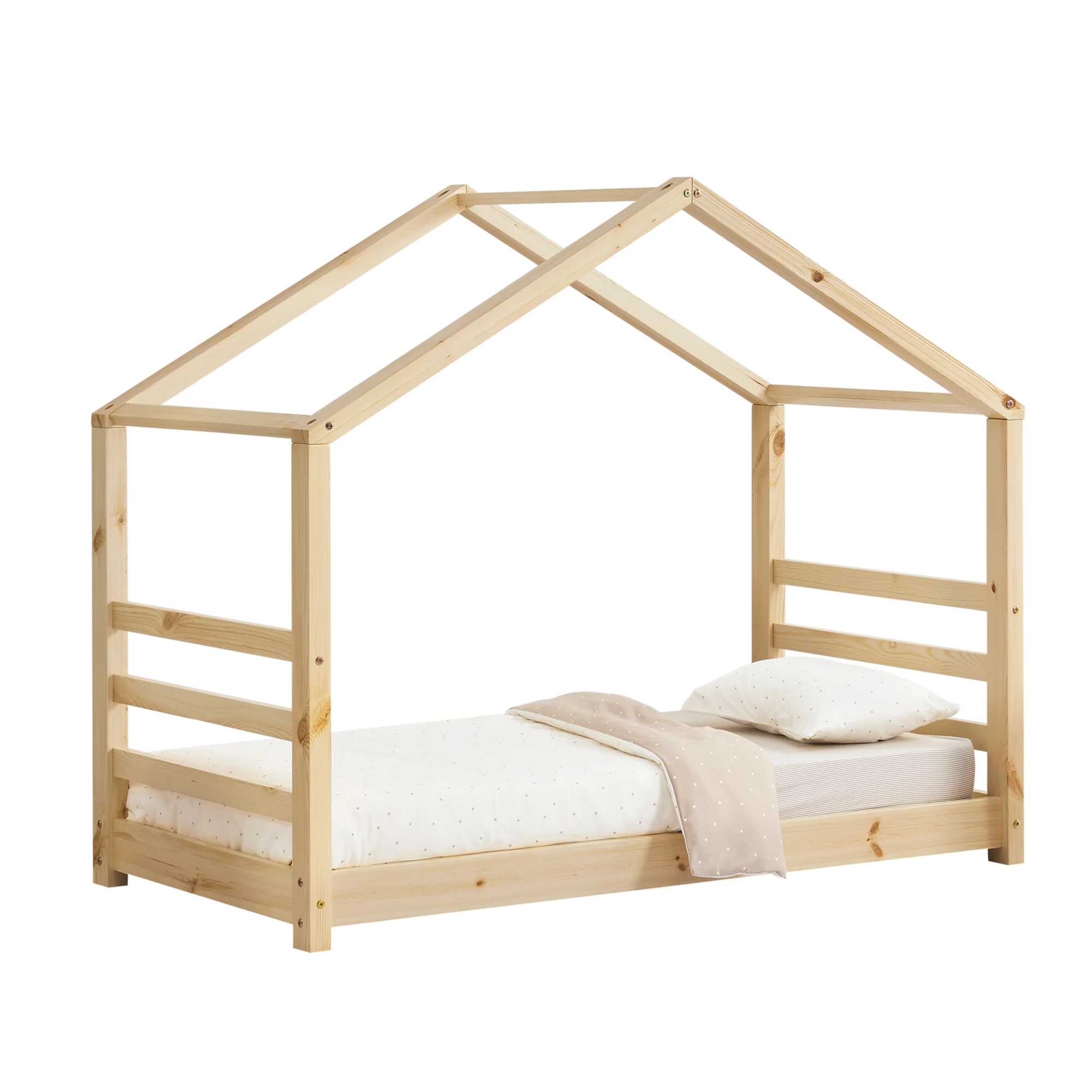 Kinderbett Vardø Holz/Weiß in verschiedenen Größen [en.casa]