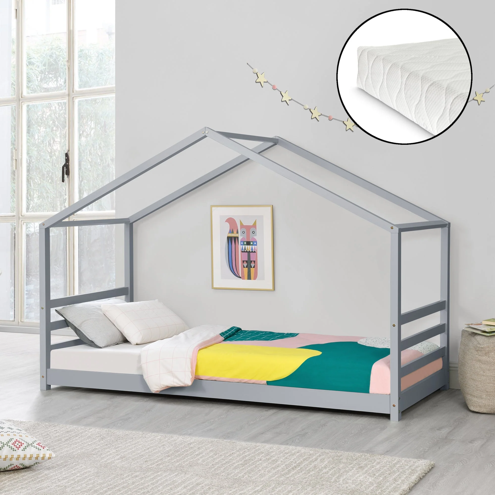 Kinderbett Vardø mit Kaltschaummatratze in versch. Größen und Farben [en.casa] - Image 8