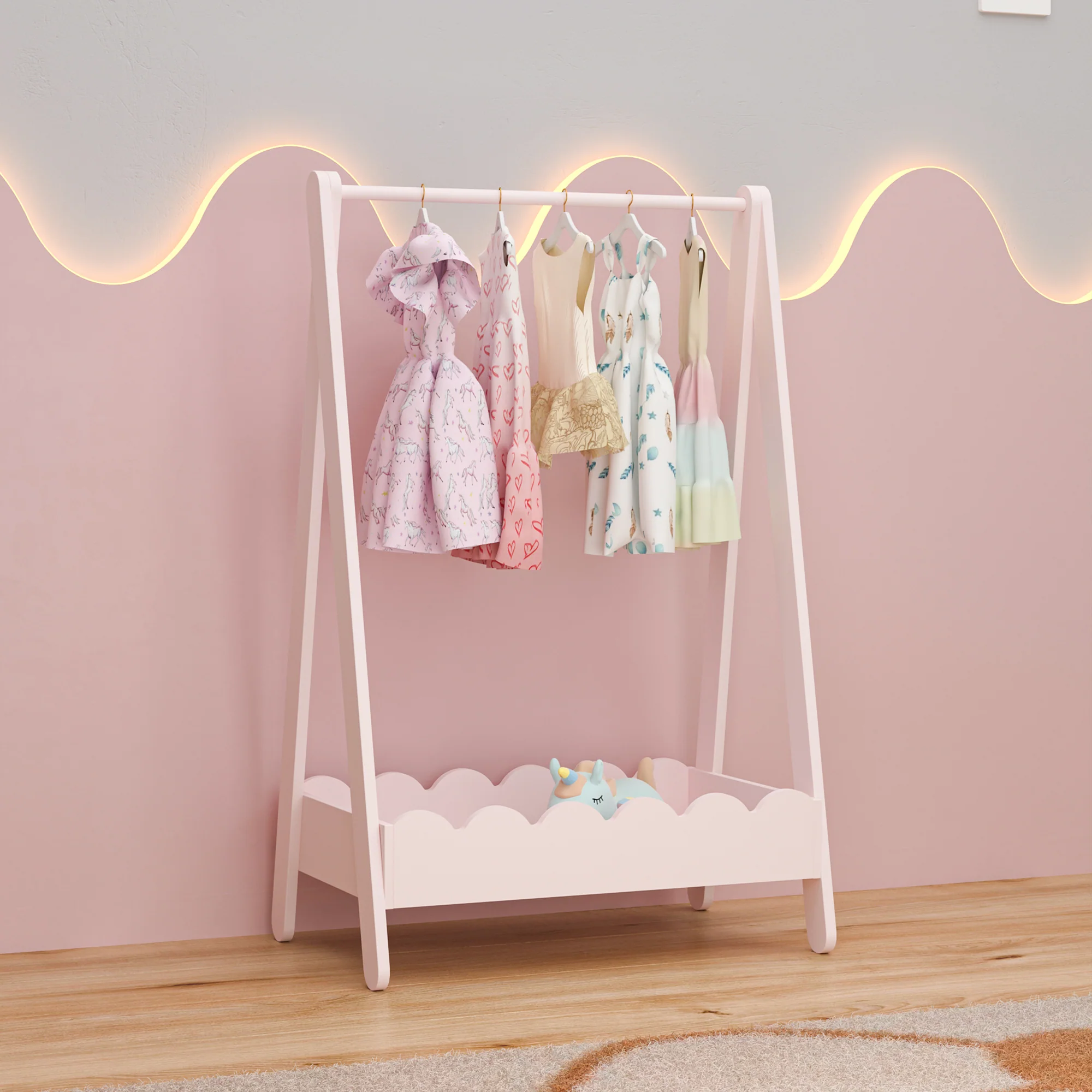 Kindergarderobe Vestnes 99x66x38 cm [en.casa]