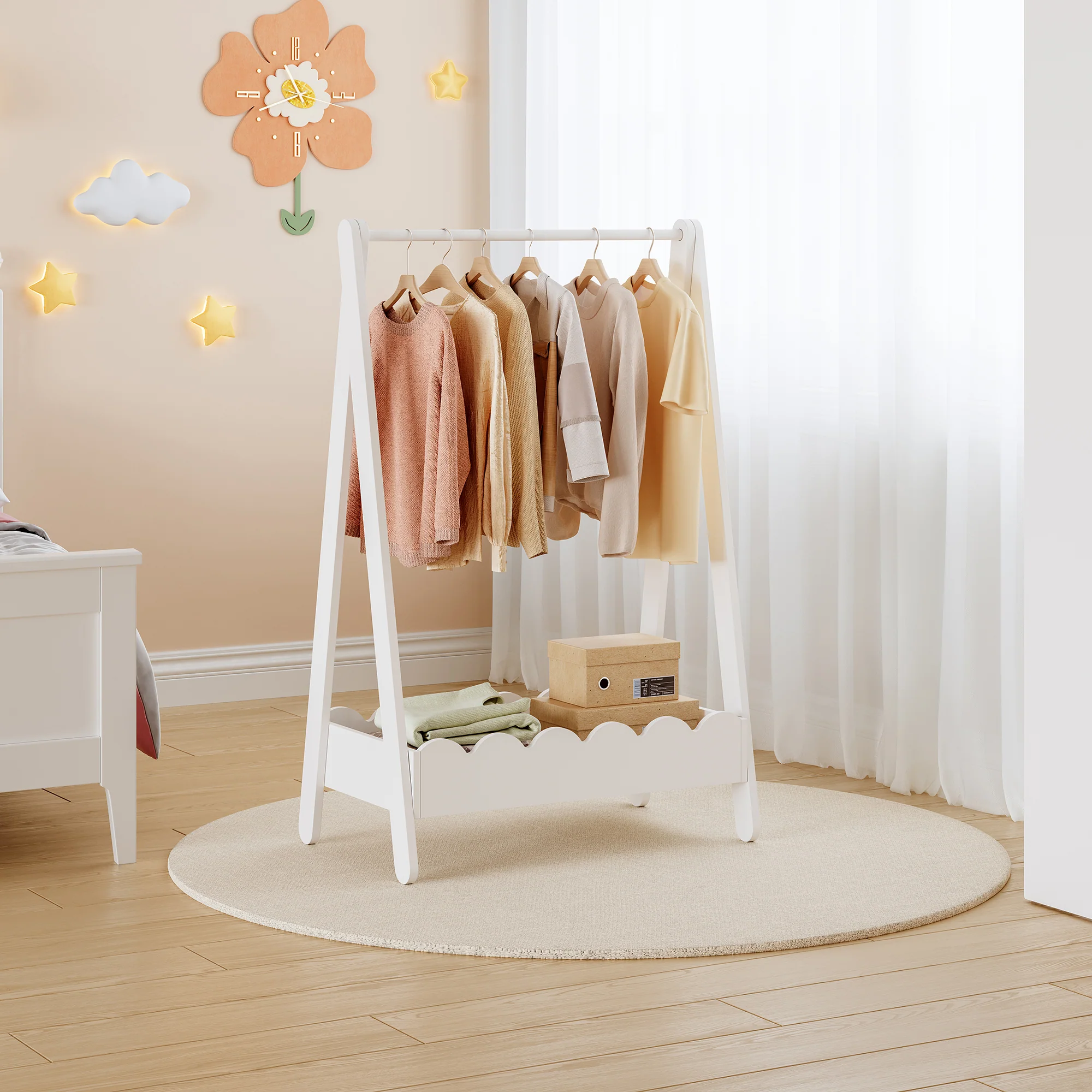 Kindergarderobe Vestnes 99x66x38 cm [en.casa] - Image 3