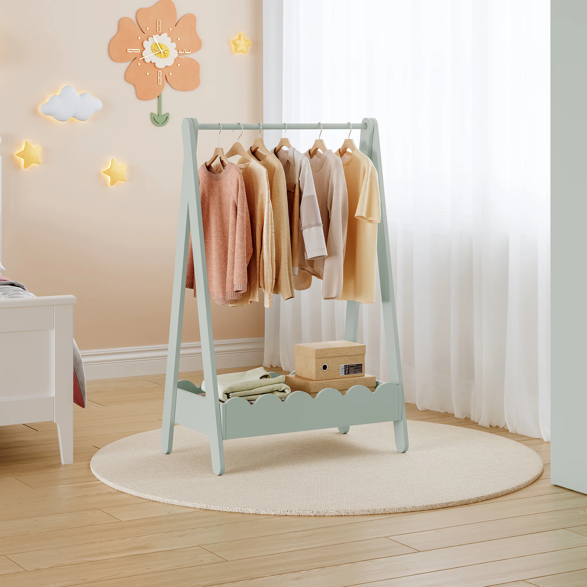 Kindergarderobe Vestnes 99x66x38 cm [en.casa] - Image 4