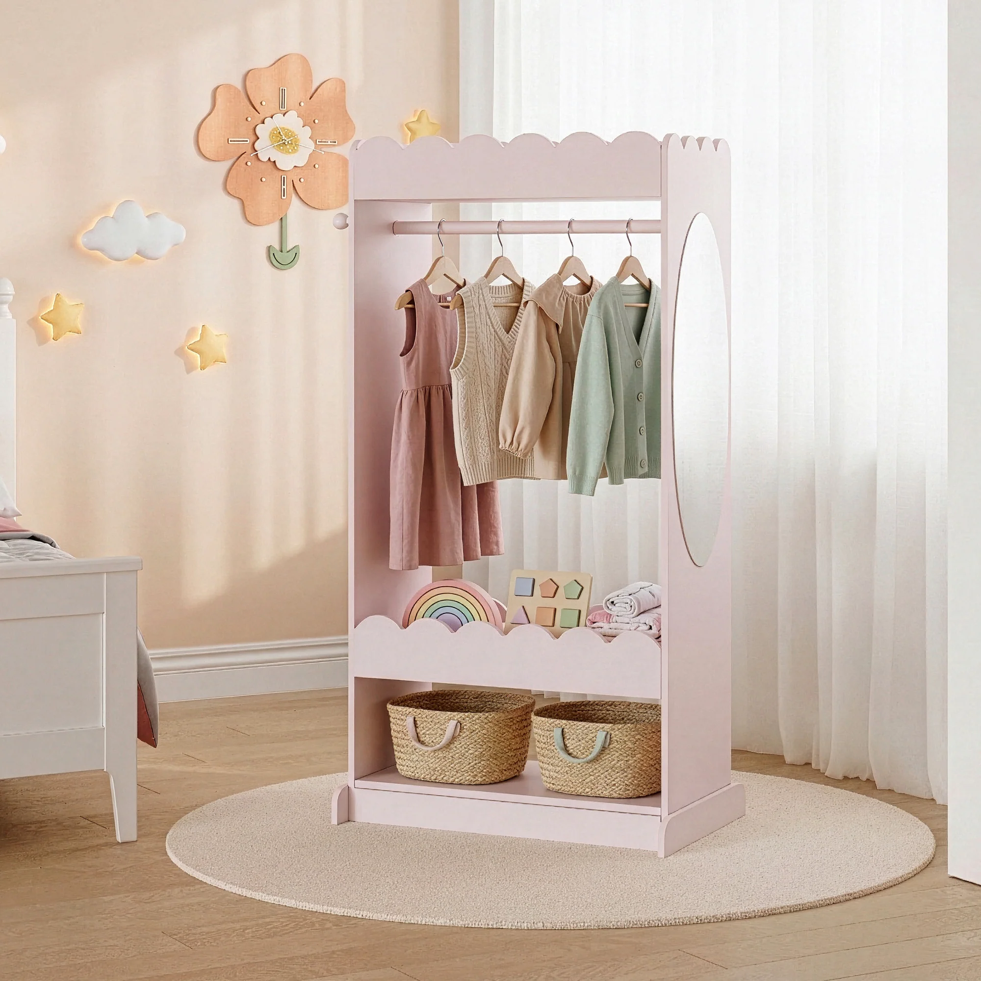 Kindergarderobe Vestnes mit Spiegel [en.casa] - Image 3