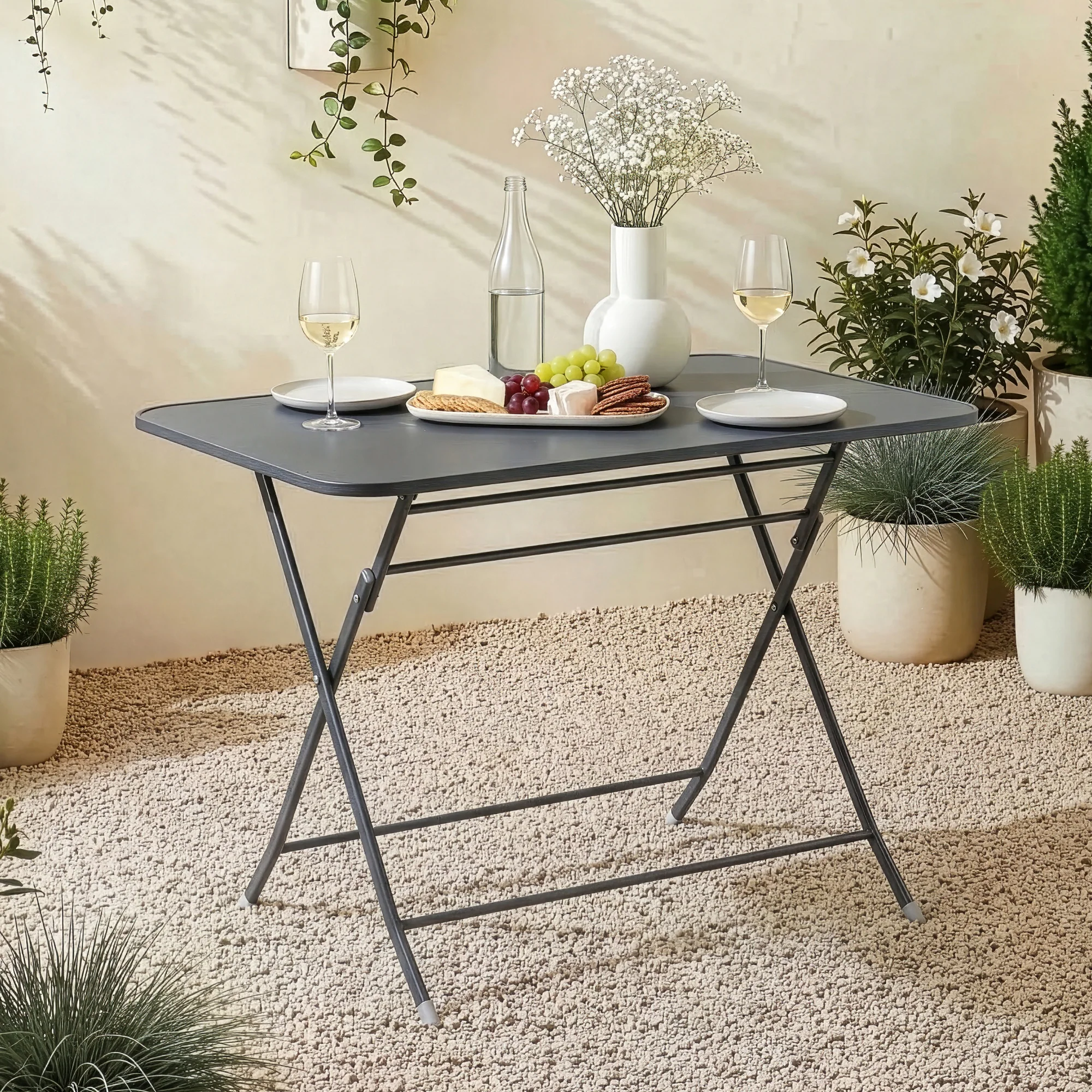Klapptisch Sande Stahl [en.casa] - Image 9