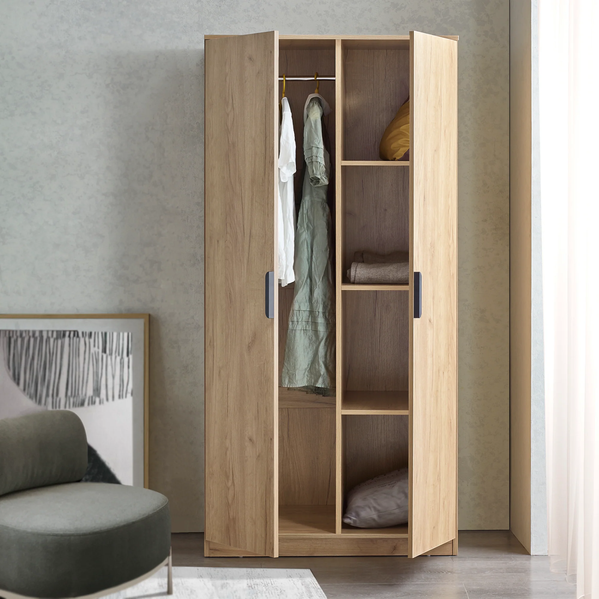 Kleiderschrank Eiselfing [en.casa] - Image 5