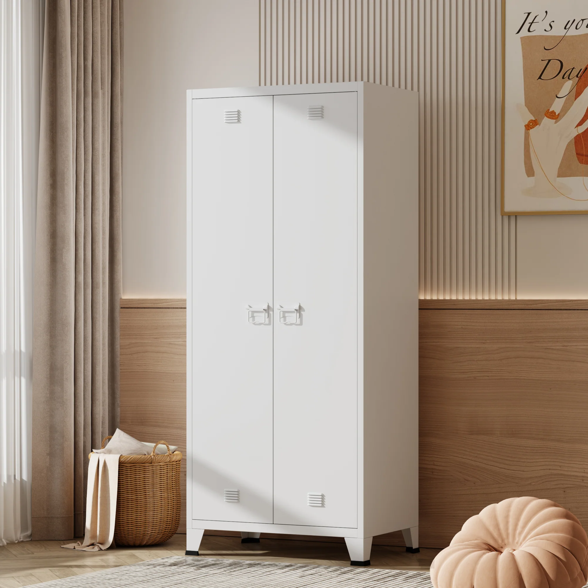 Kleiderschrank Hankasalmi 180x90x40 cm in versch. Farben [en.casa] - Image 3