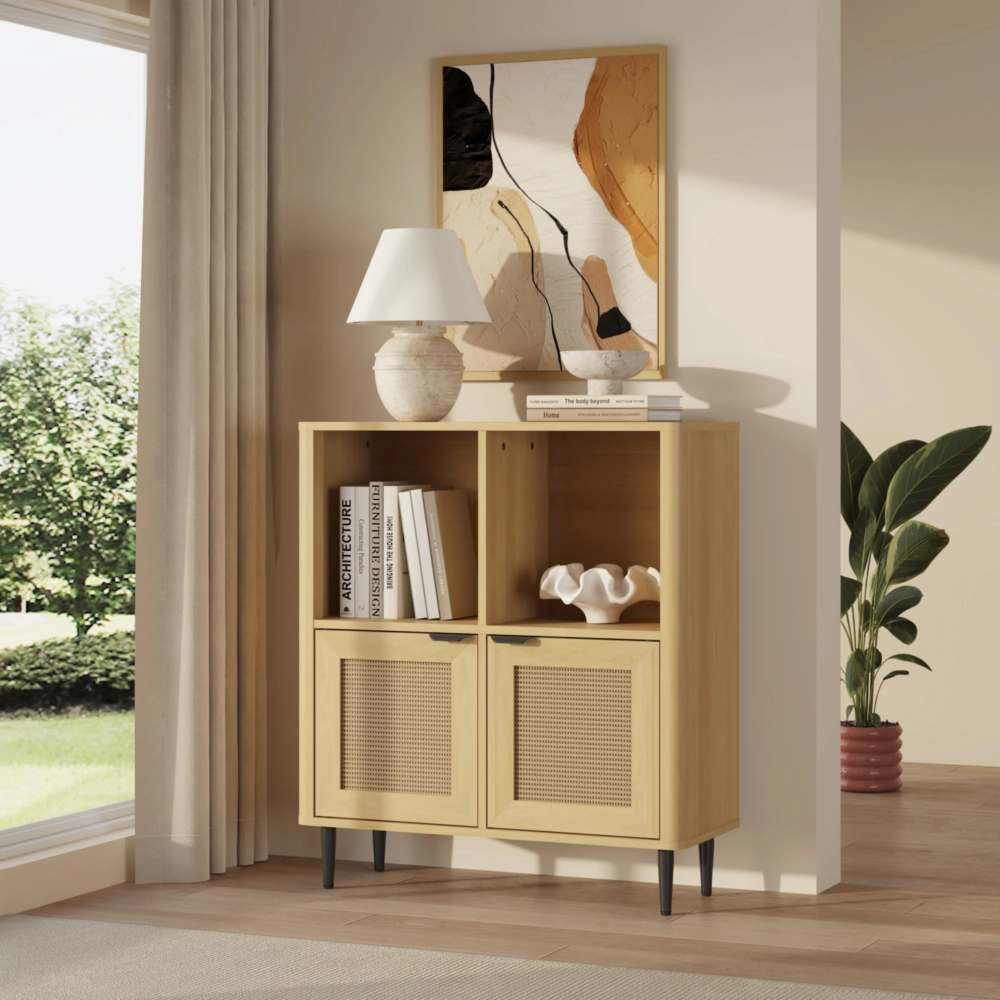 Kommode Lukhomso 85x75x30 cm Eicheoptik [en.casa]