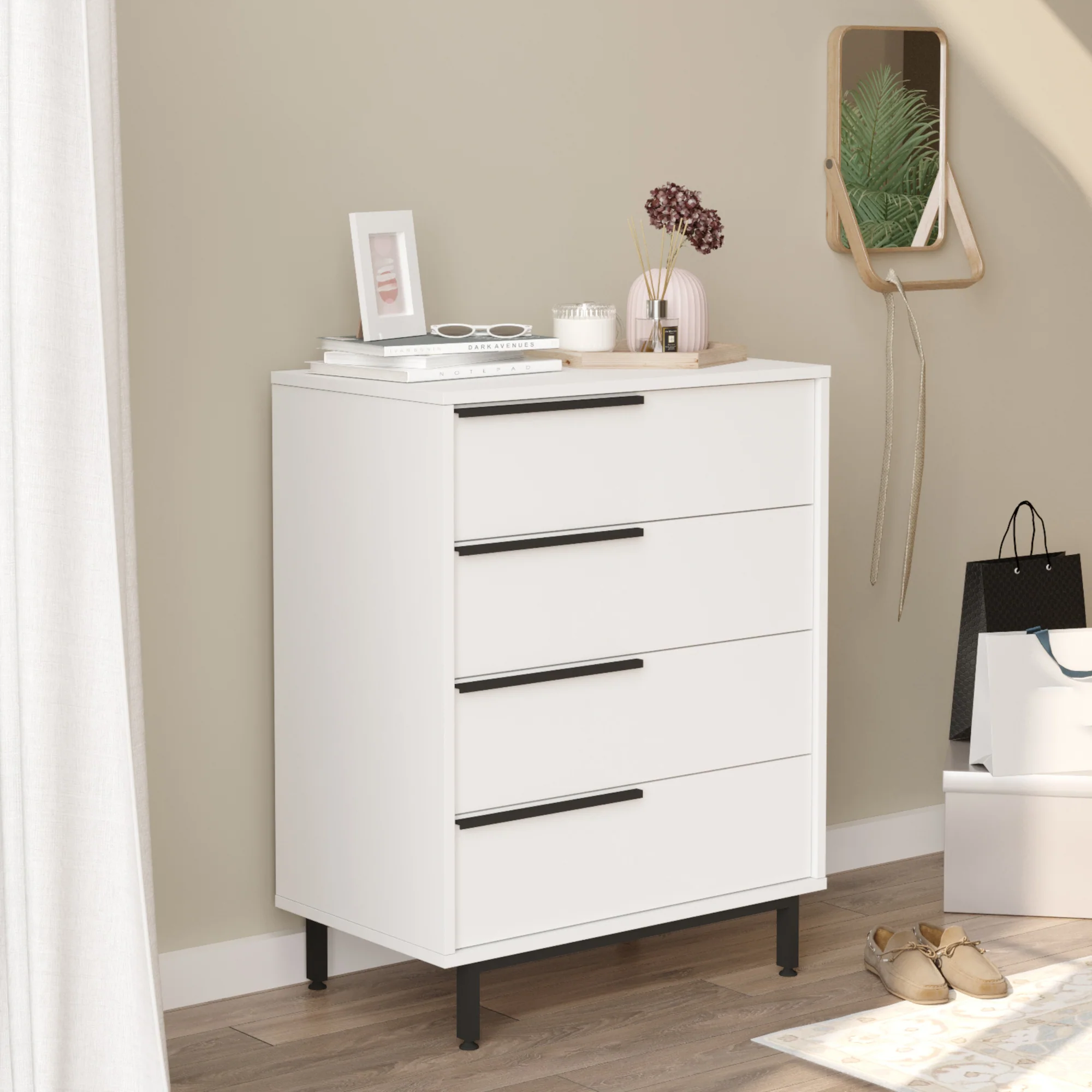 Kommode Vesanto 95x75x45 cm 4 Schubladen [en.casa] - Image 3