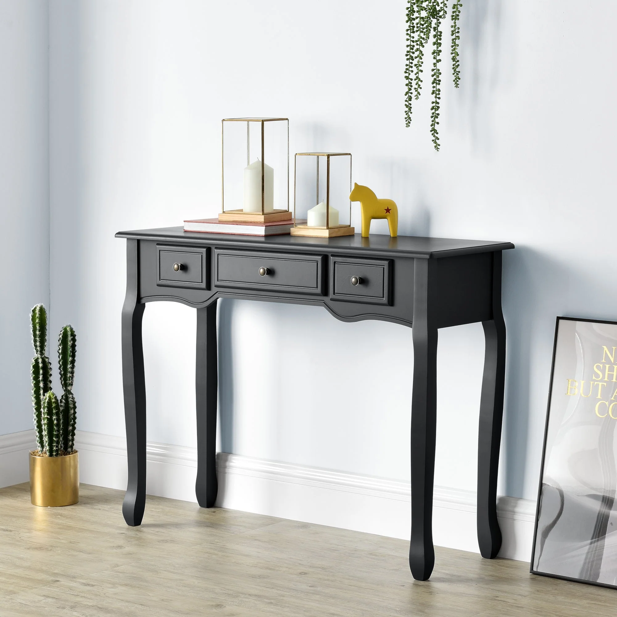 Konsolentisch Hirschhorn 100x35x78cm mit 3 Schubladen in versch. Farben [en.casa] - Image 6