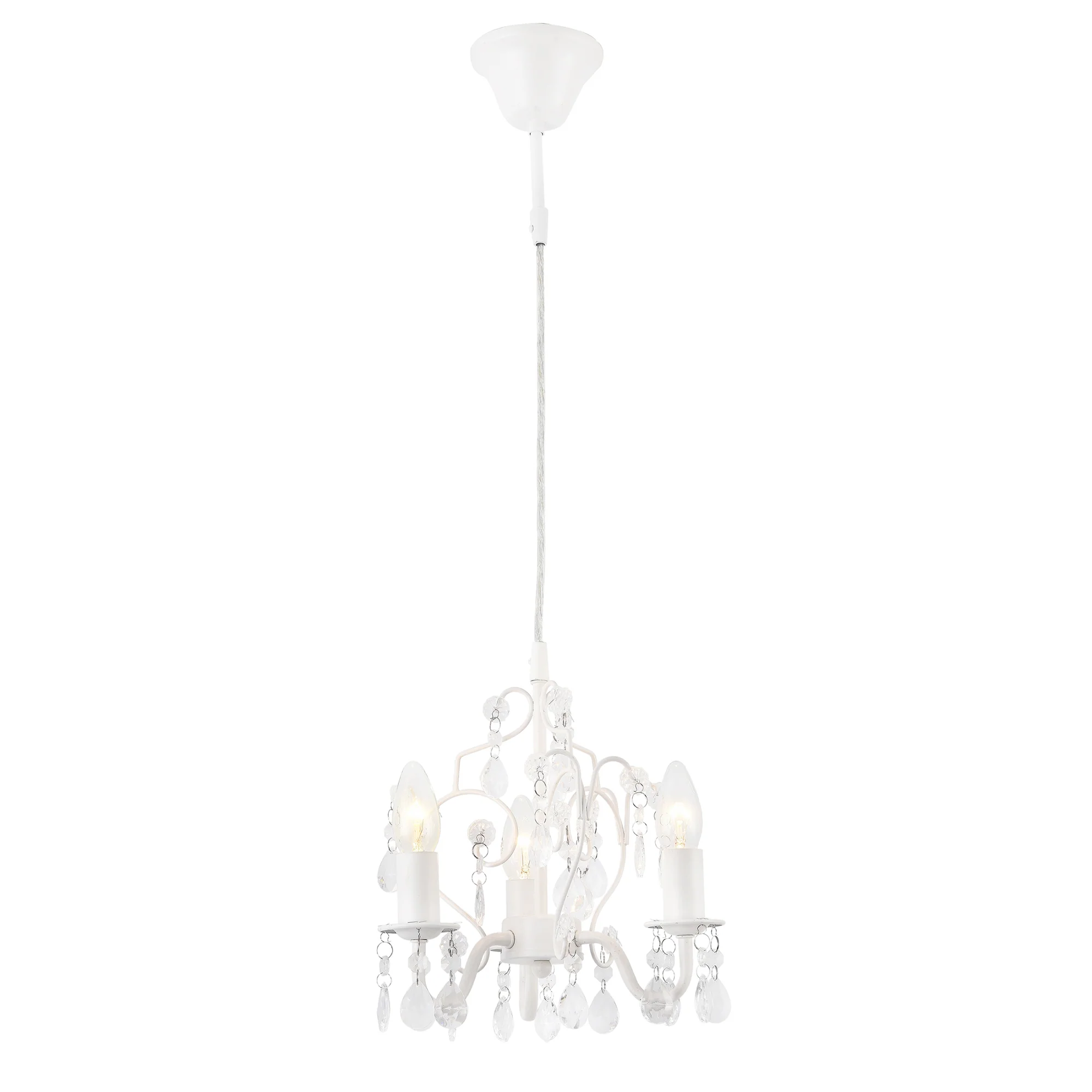 Kronleuchter Luzern 140 cm dreiflammig E14 in versch. Farben Metall Kunststoff lux.pro - Image 3