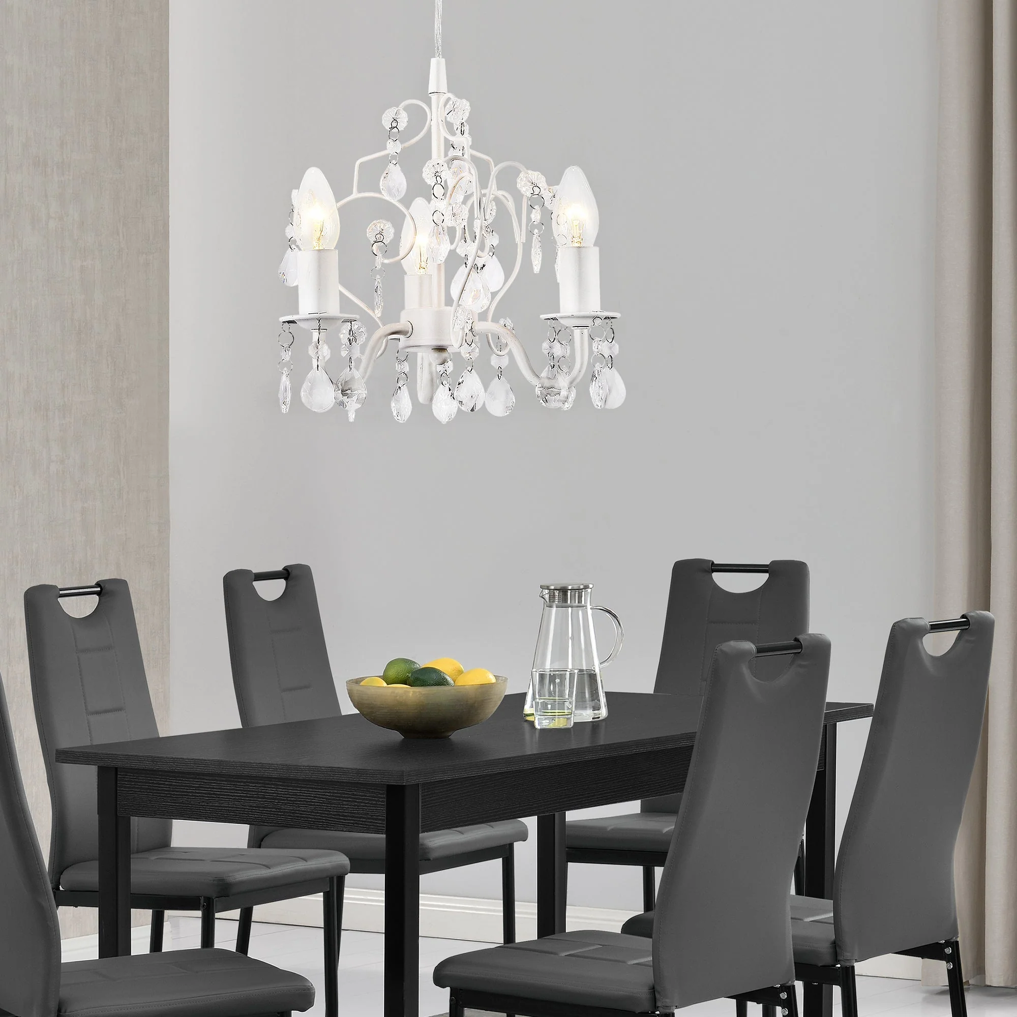 Kronleuchter Luzern 140 cm dreiflammig E14 in versch. Farben Metall Kunststoff lux.pro - Image 5
