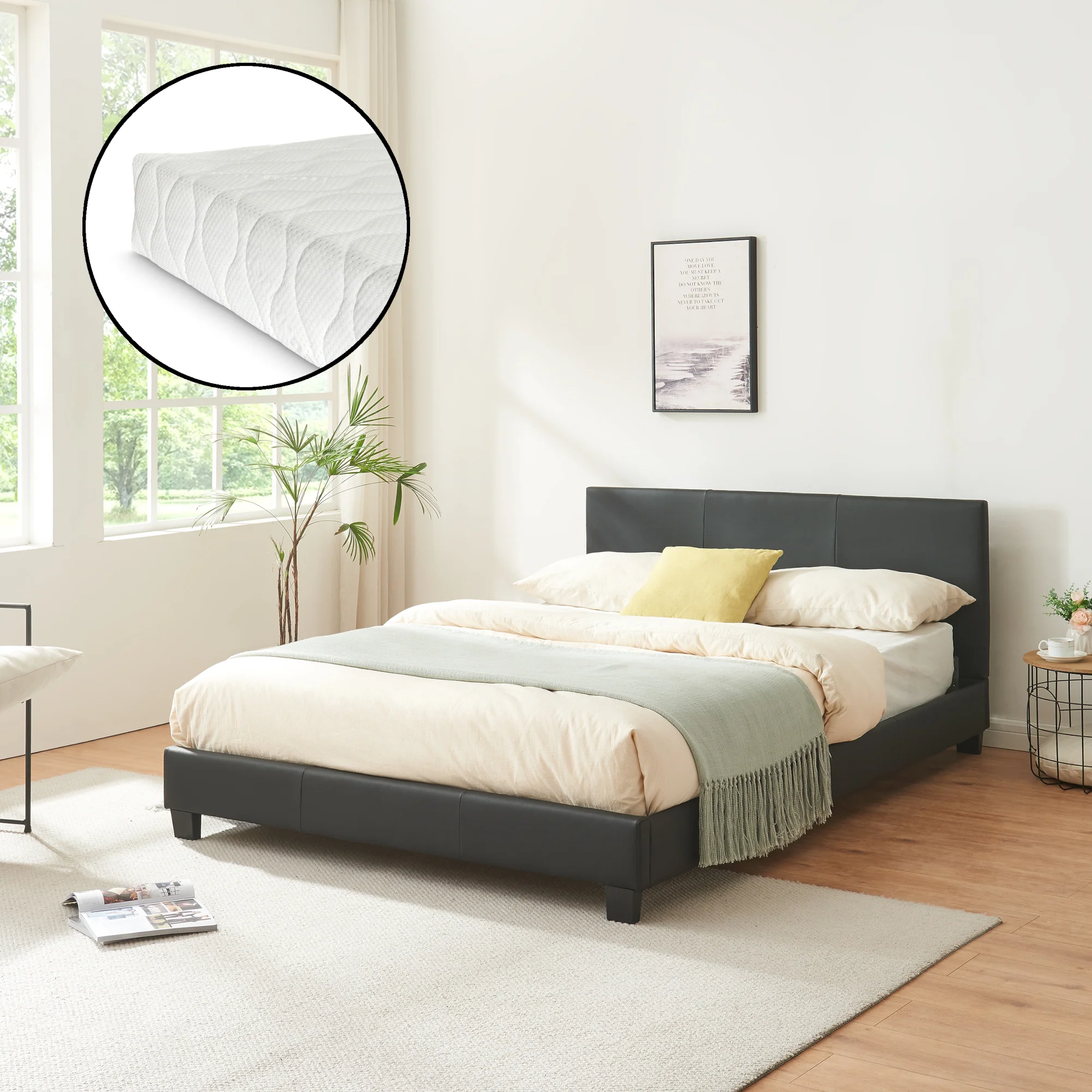 Kunstlederbett mit Matratze Kunstlederbezug Corium - Image 19