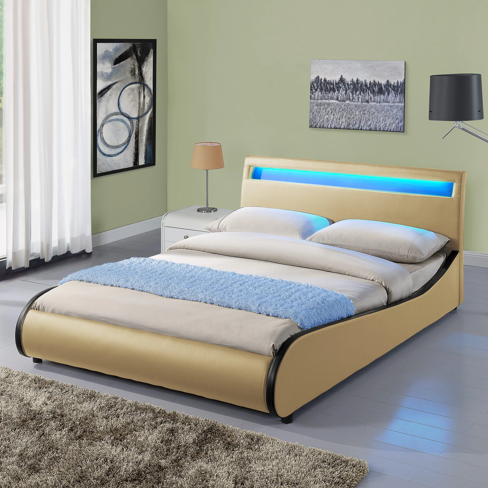LED Polsterbett Valencia in versch. Farben und Größen [Corium] - Image 9