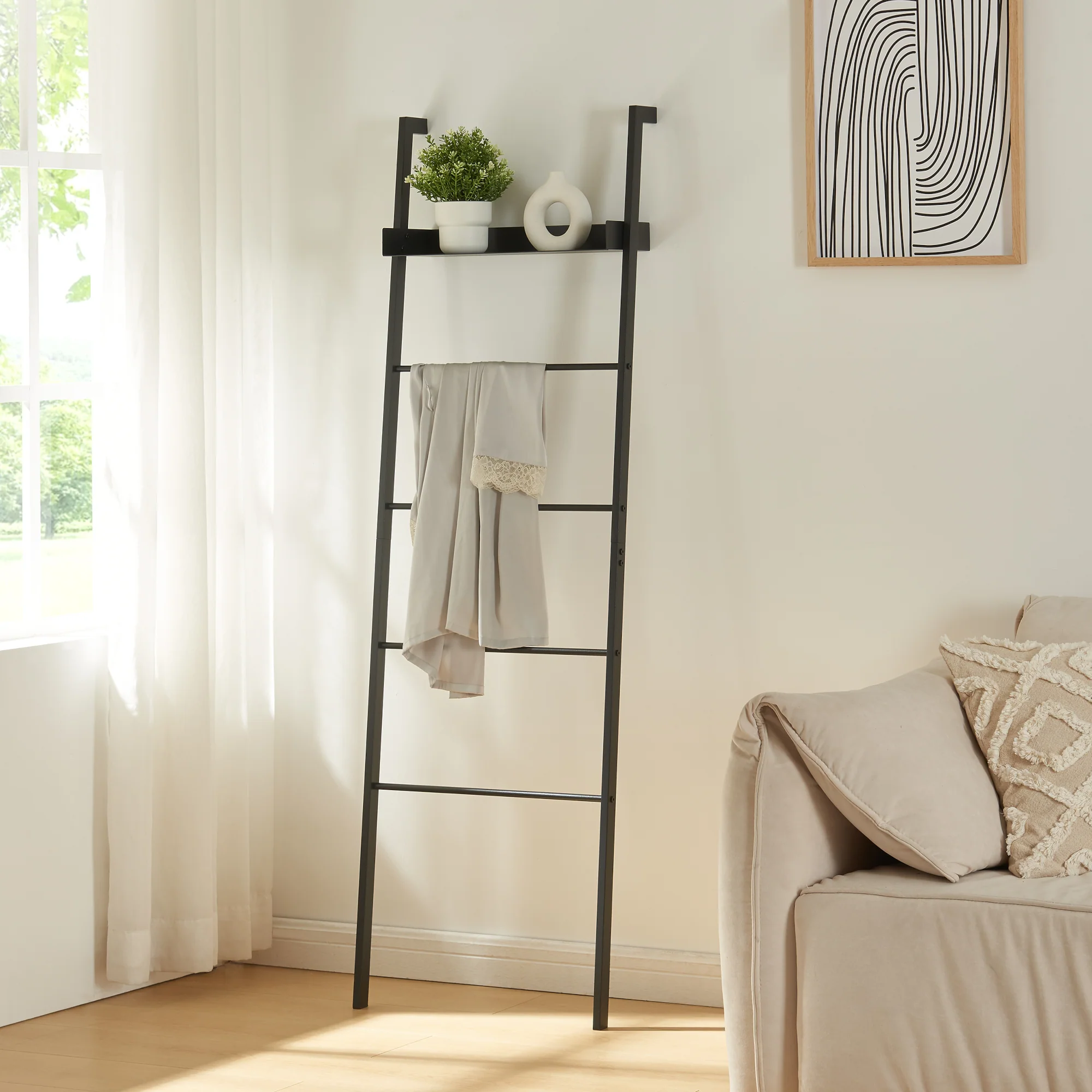 Leiterregal Øksnes 160x50x27,5 cm [en.casa] - Image 2
