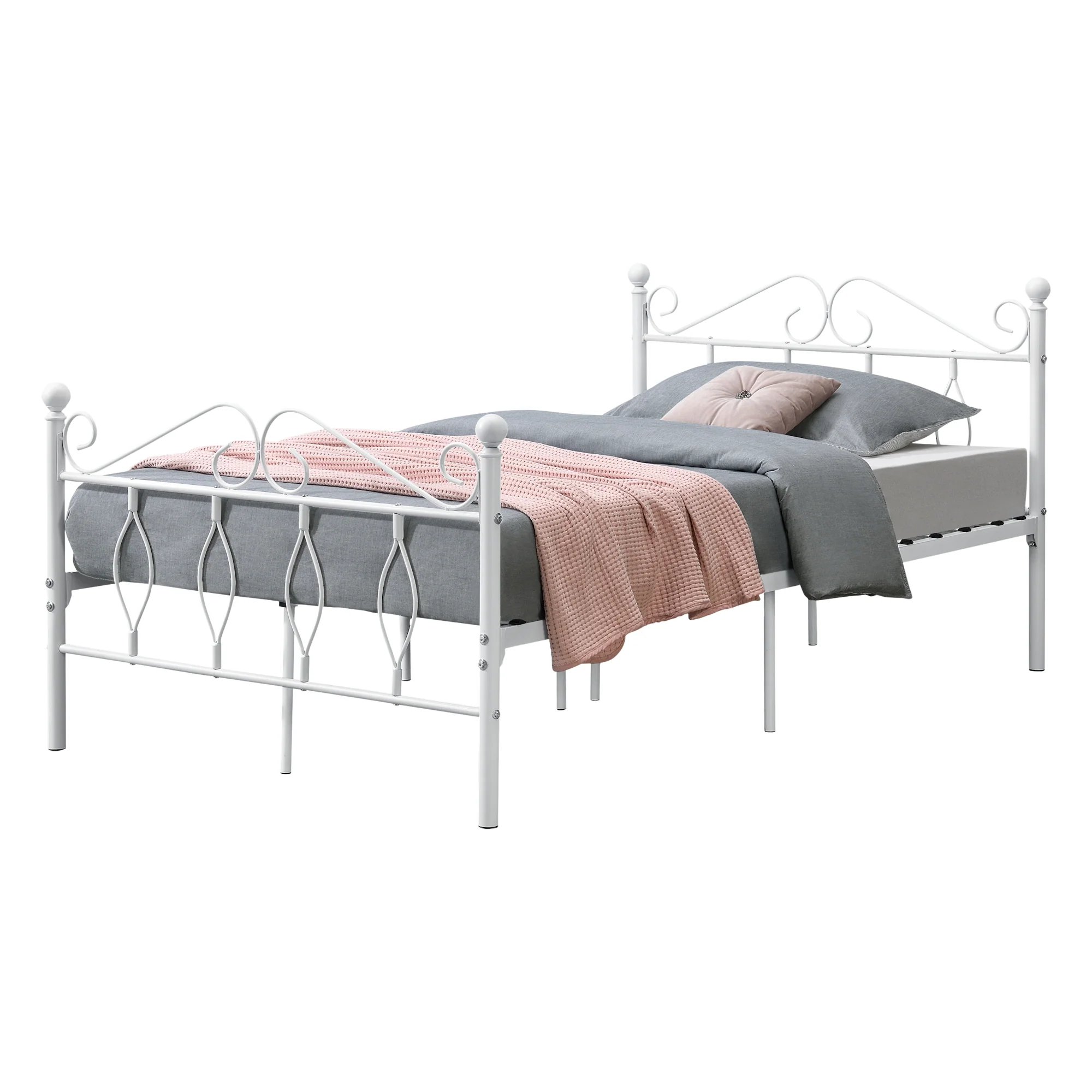 Metallbett Apolda bis 300kg versch. Größen Weiß [en.casa] - Image 3
