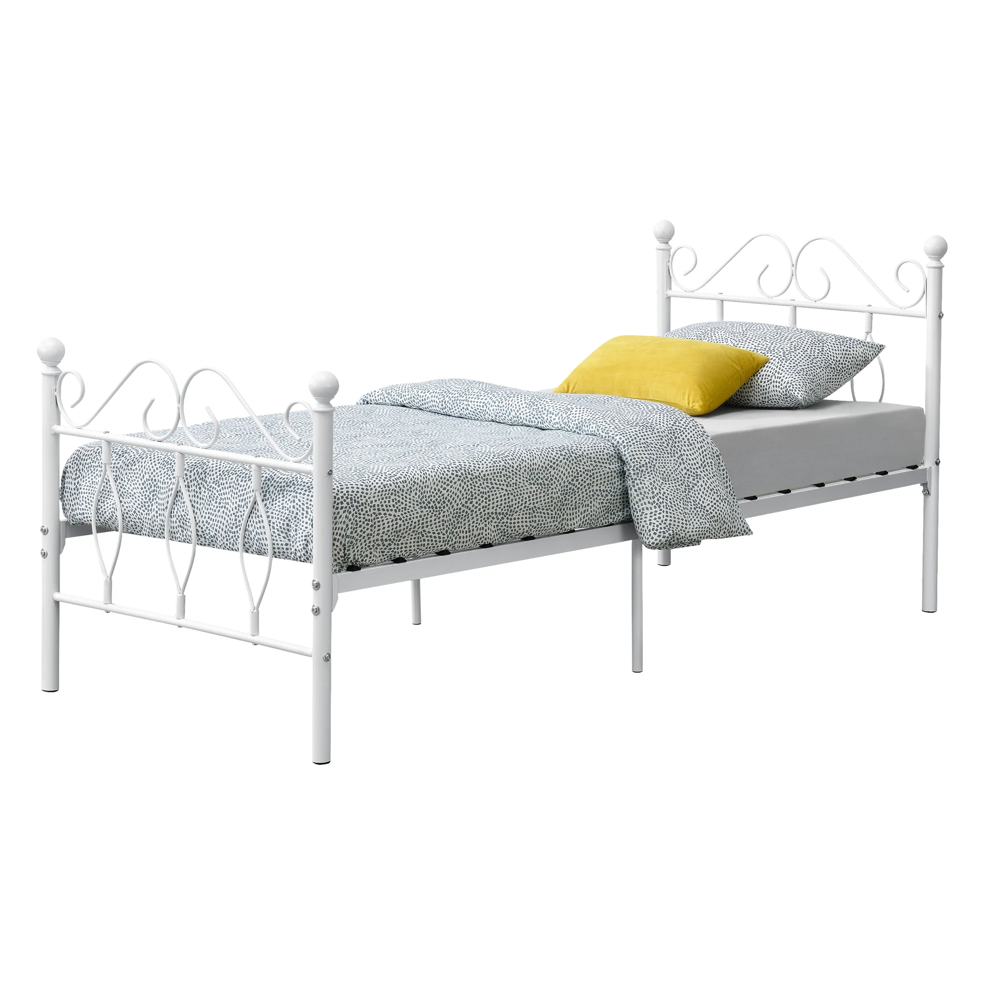 Metallbett Apolda bis 300kg versch. Größen Weiß [en.casa] - Image 4