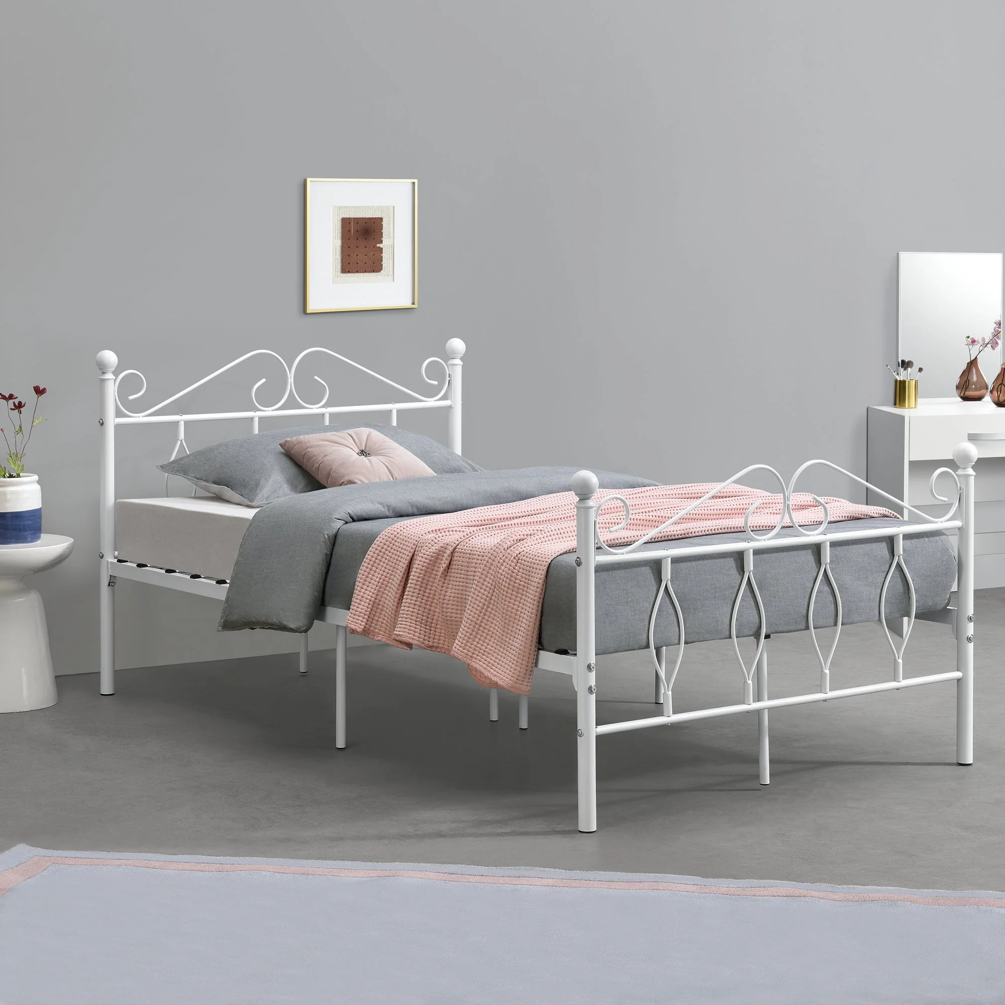 Metallbett Apolda bis 300kg versch. Größen Weiß [en.casa] - Image 6