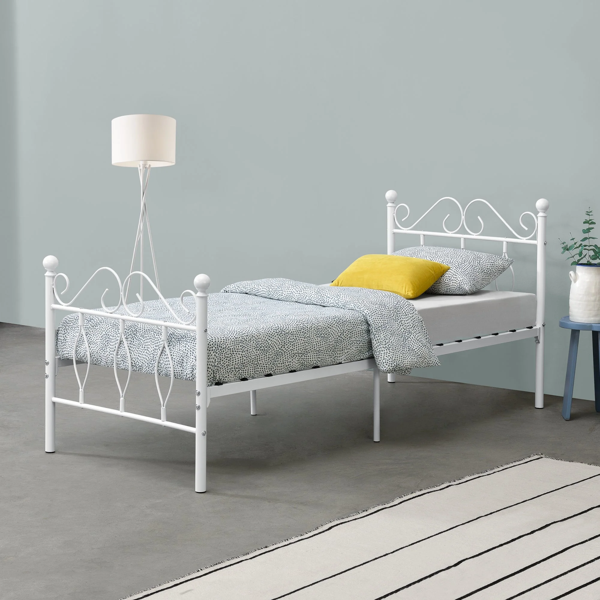Metallbett Apolda bis 300kg versch. Größen Weiß [en.casa] - Image 7