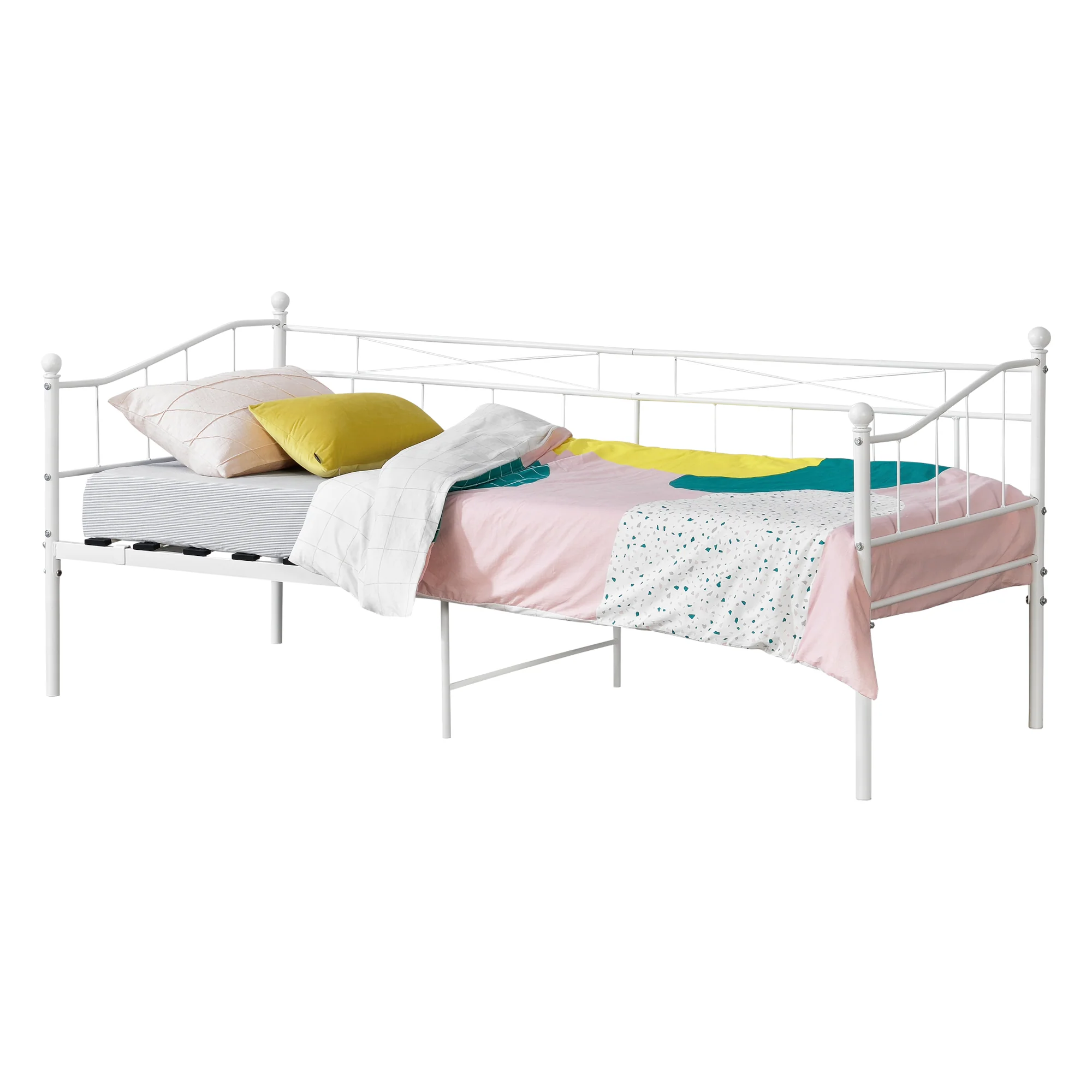 Metallbett Arjeplog 90x200 cm bis 150 kg versch. Farben en.casa - Image 2