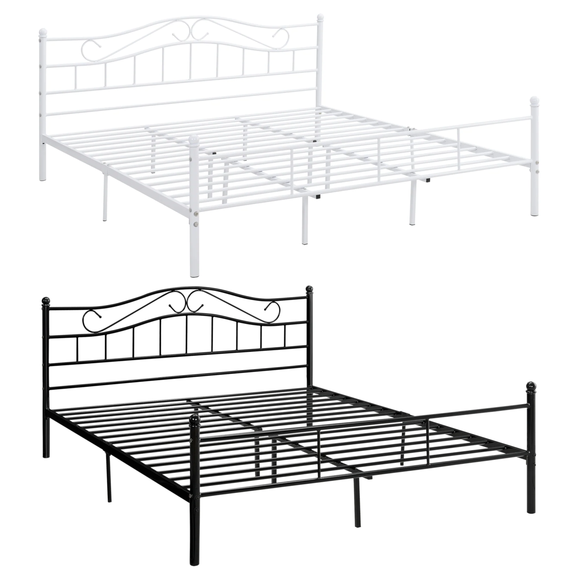 Metallbett Florenz in verschiedenen Farben und Größen [en.casa]
