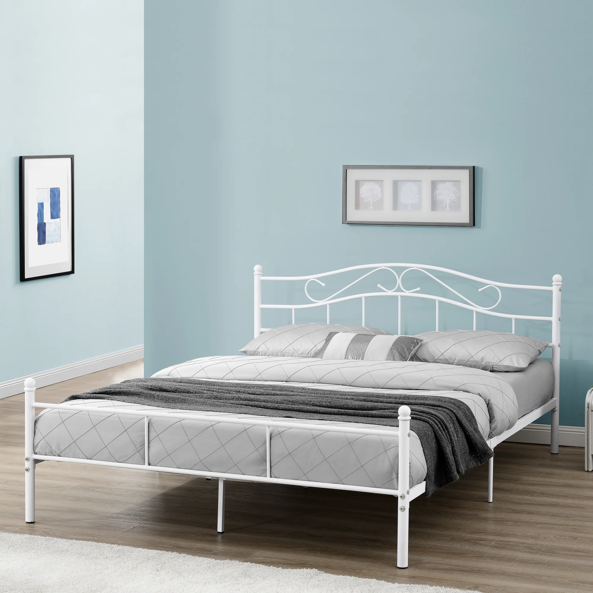 Metallbett Florenz in verschiedenen Farben und Größen [en.casa] - Image 2