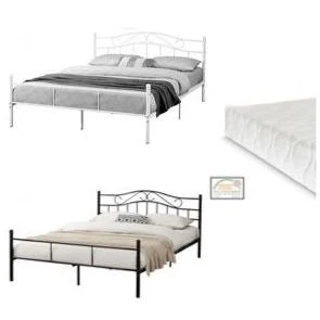 Metallbett Florenz mit Matratze [en.casa]