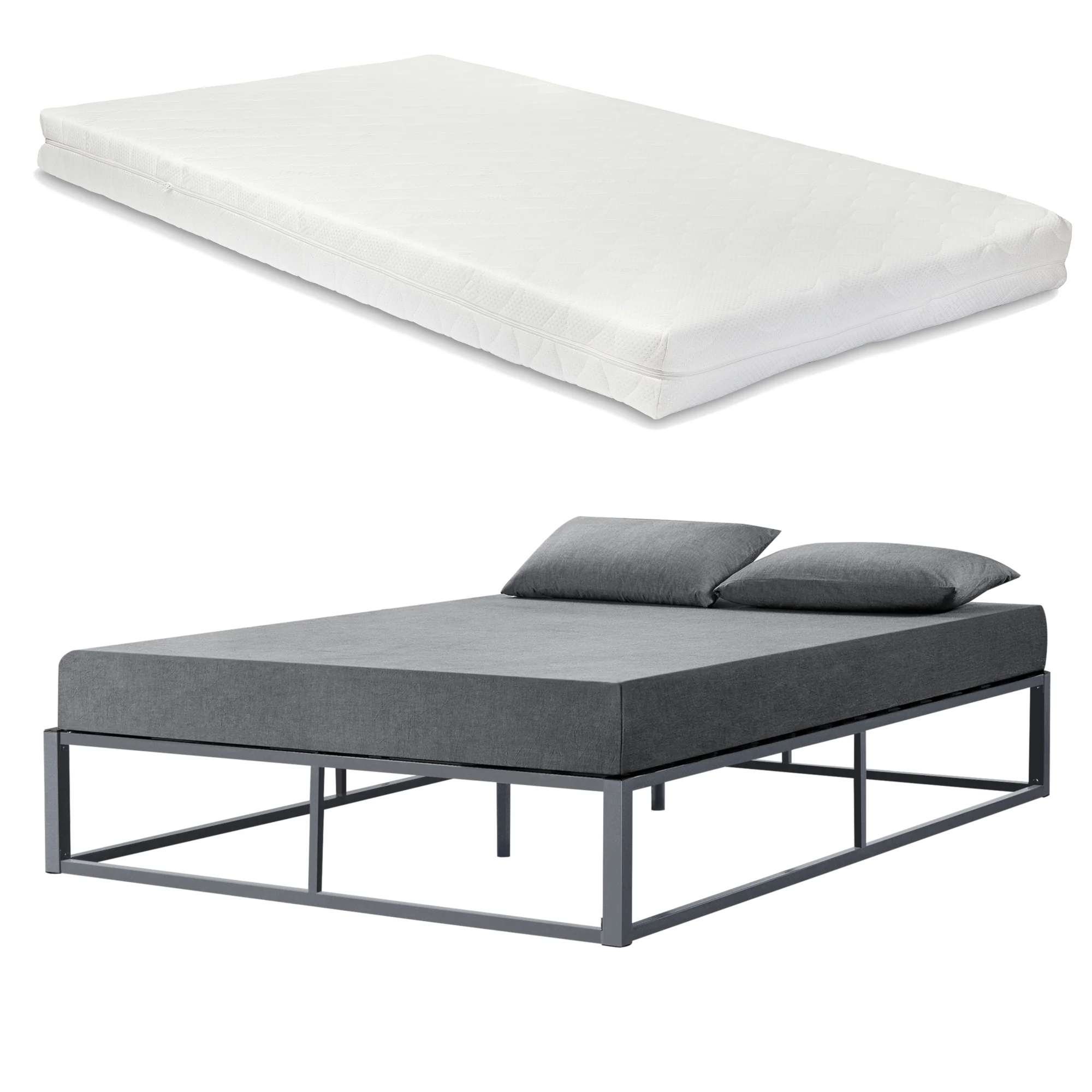 Metallbett Kreta mit Kaltschaummatratze in versch. Farben und Größen [en.casa] - Image 3