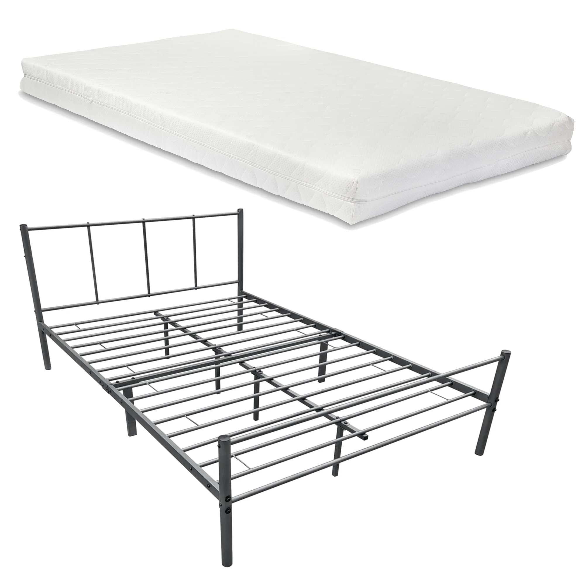 Metallbett Laos mit Kaltschaummatratze in versch. Farben und Größen en.casa - Image 3