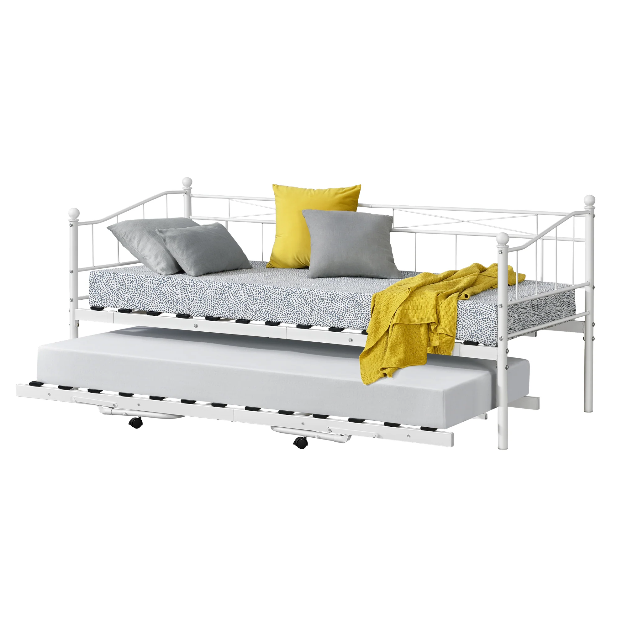 Metallbett Skutskär 90x200cm en.casa - Image 3