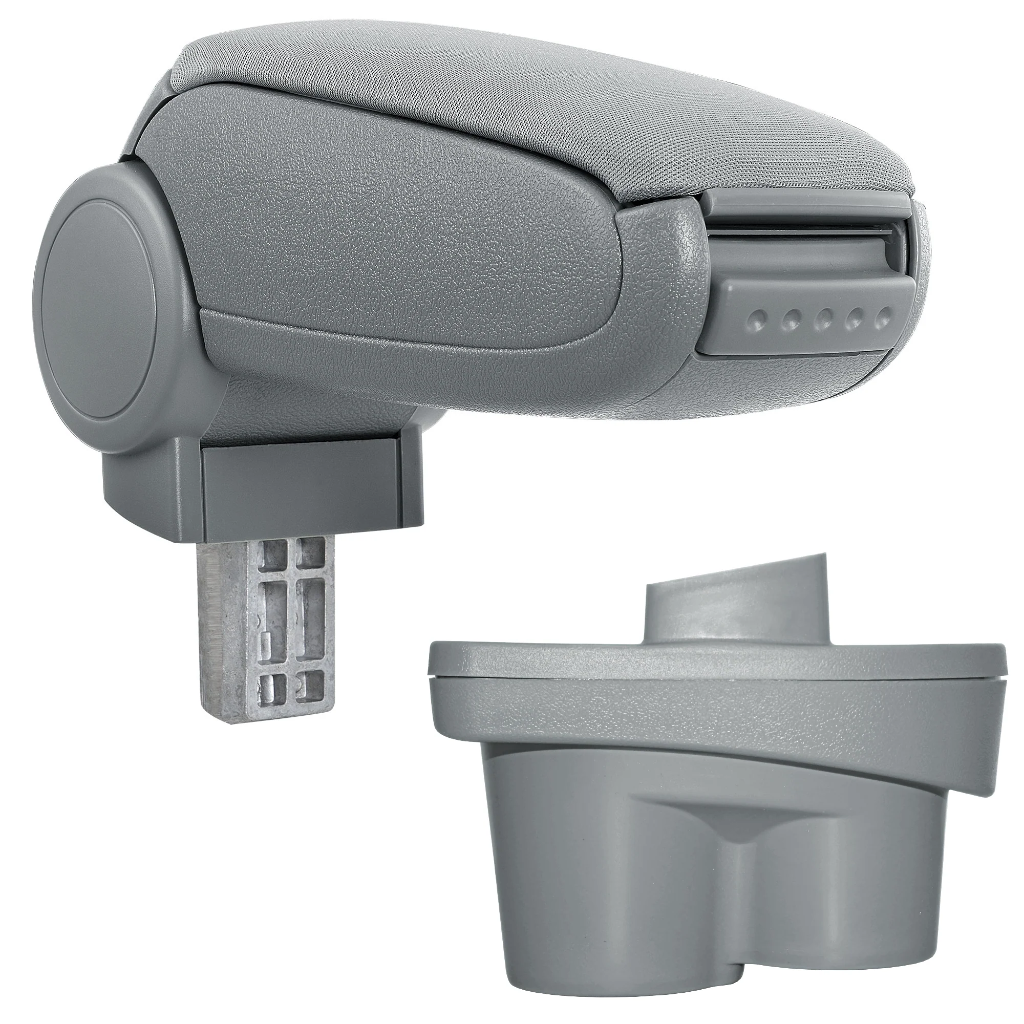 Mittelarmlehne Passgenau für Opel Corsa E ab Bj. 2014 - Armauflage mit Staufach - gepolstert - schwarz - grau [pro.tec] - Image 5