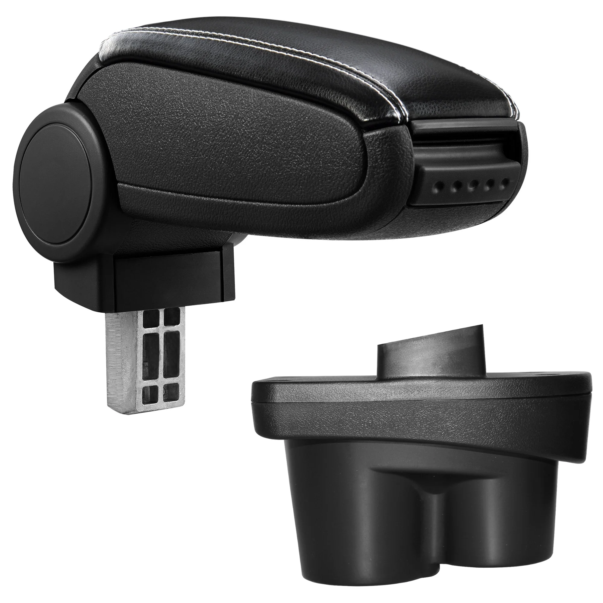 Mittelarmlehne Passgenau für Opel Corsa E ab Bj. 2014 - Armauflage mit Staufach - gepolstert - schwarz - grau [pro.tec] - Image 6