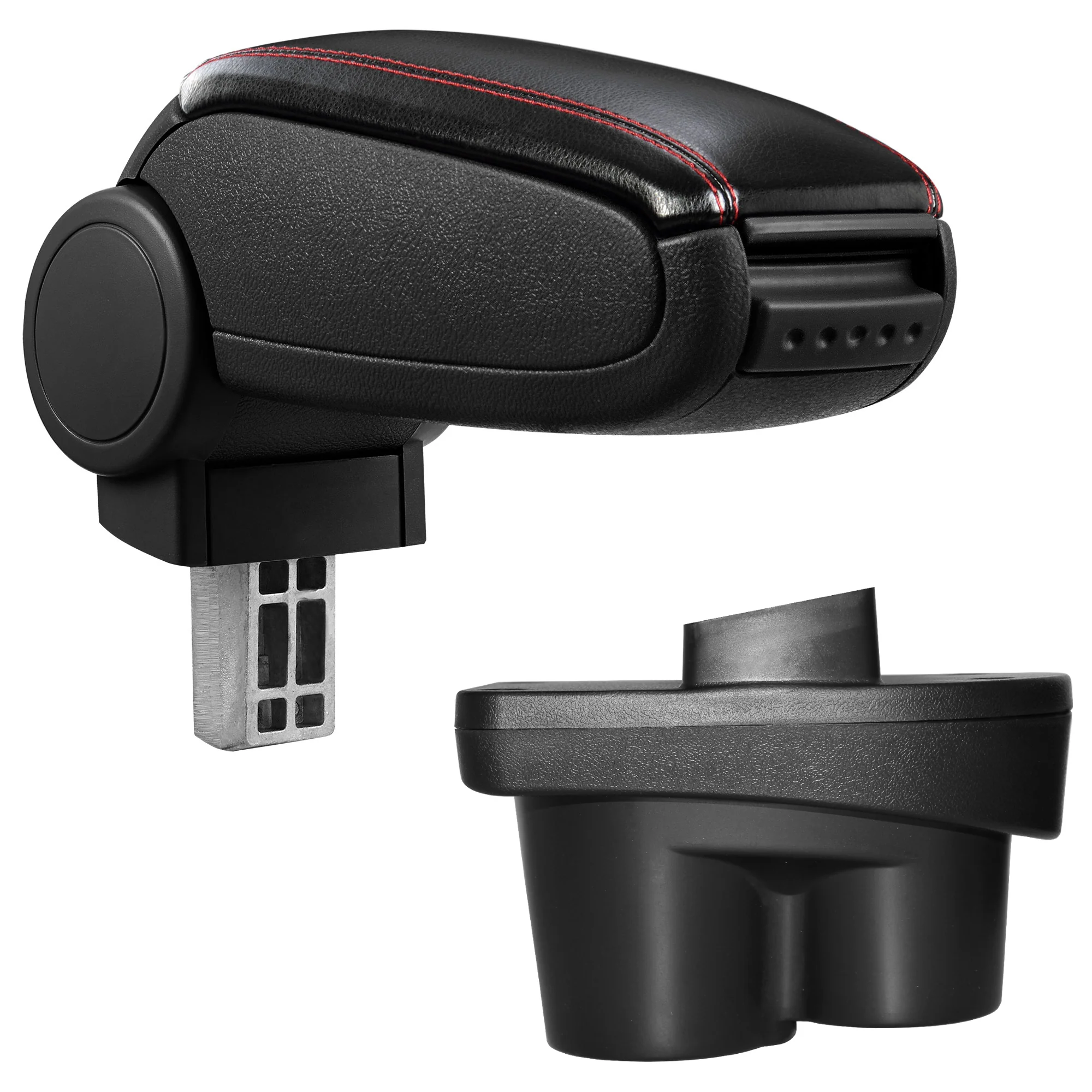 Mittelarmlehne Passgenau für Opel Corsa E ab Bj. 2014 - Armauflage mit Staufach - gepolstert - schwarz - grau [pro.tec] - Image 7