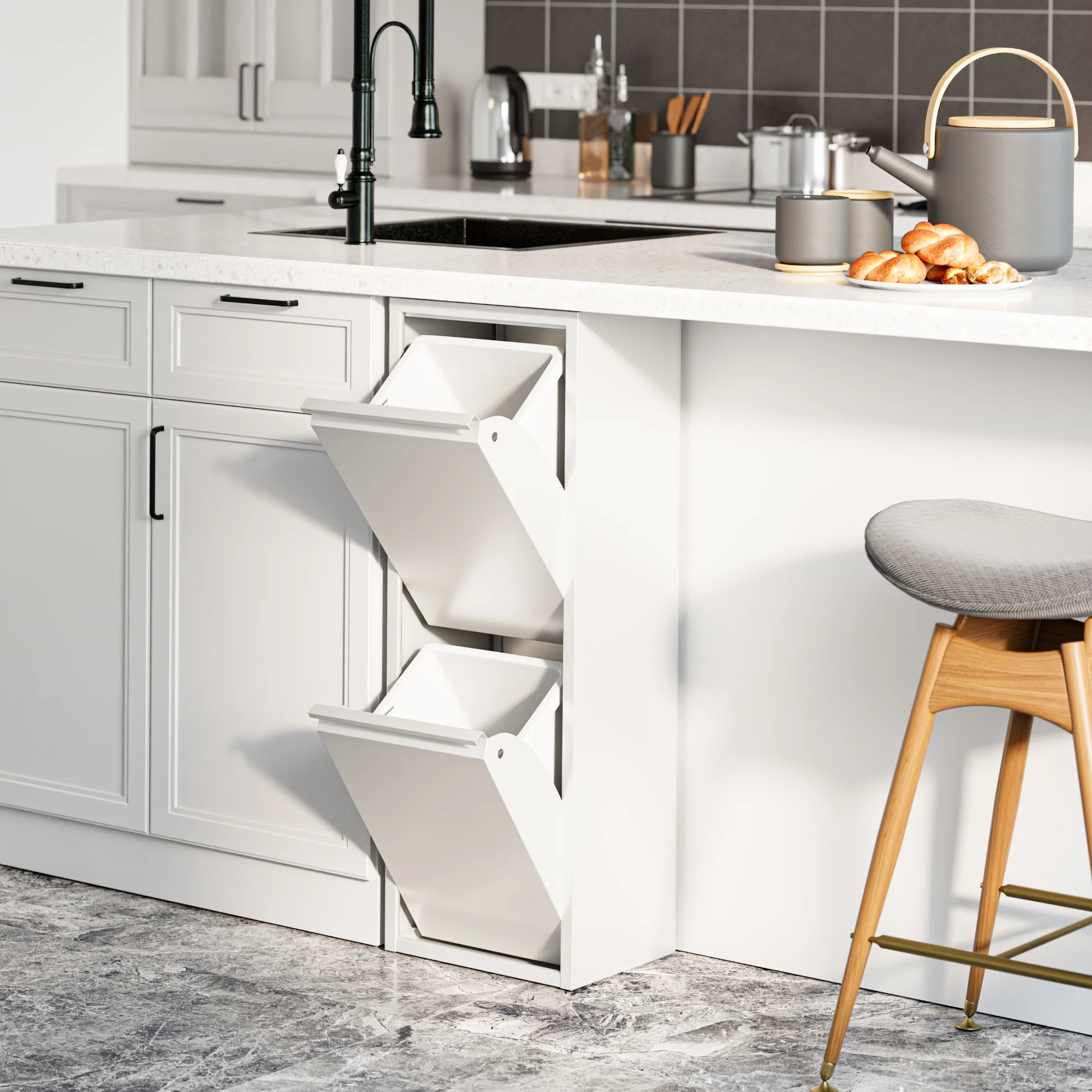 Mülltrennschrank Sollentuna [en.casa] - Image 3