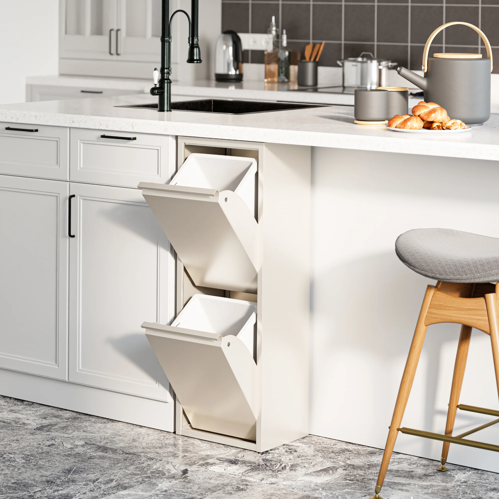 Mülltrennschrank Sollentuna [en.casa] - Image 5