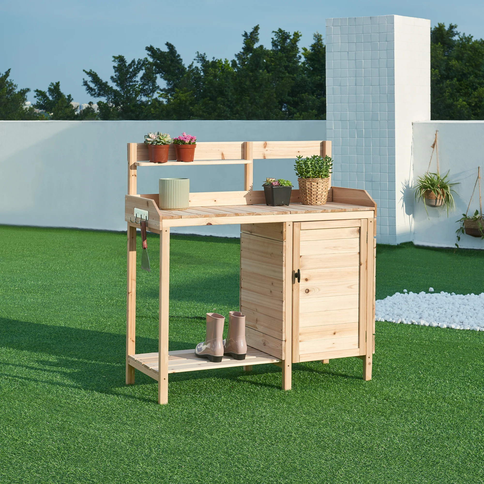 Pflanztisch Alessano Tannenholz [casa.pro]