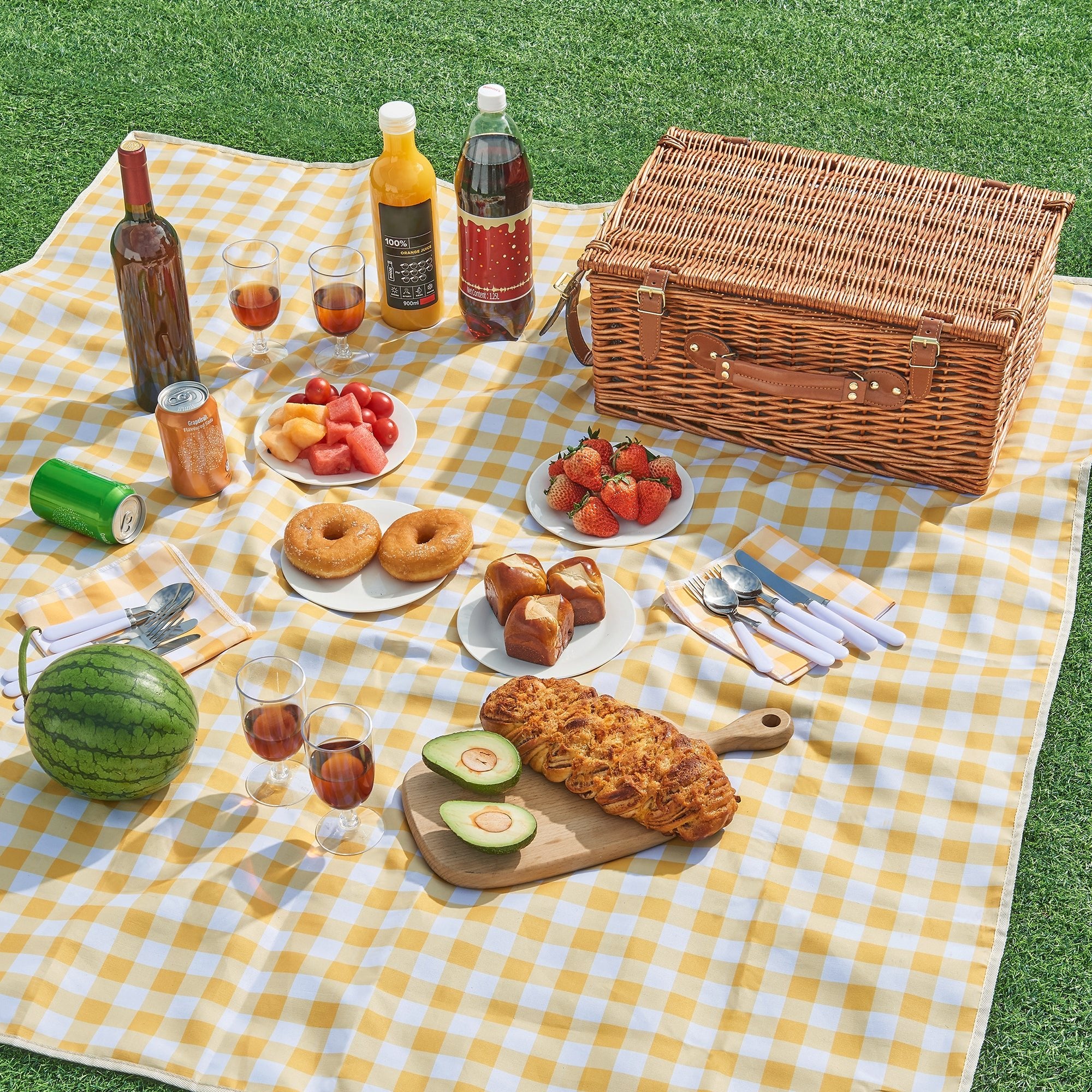 Picknickkorb Brindisi für 4 Personen Komplettset [casa.pro]