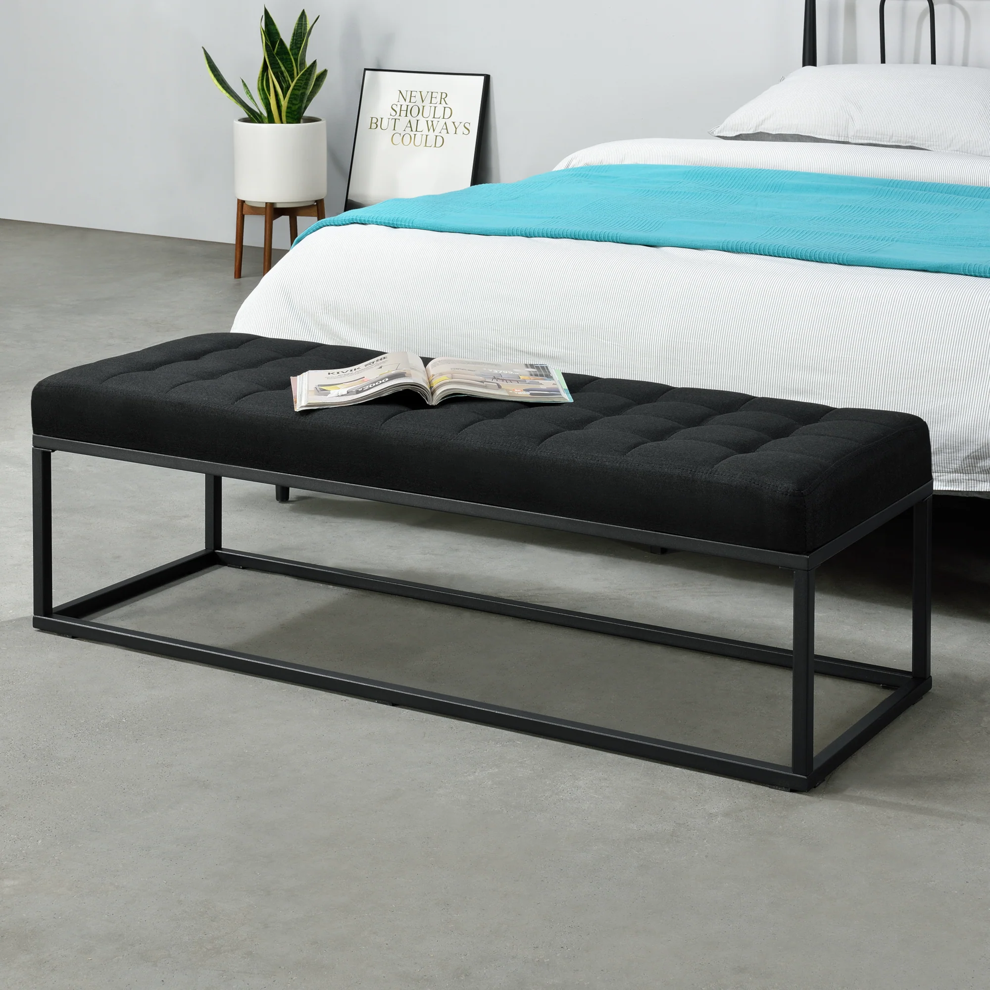 Polsterbank Salta Metall 120x40x38 cm in versch. Farben [pro.tec] - Image 3