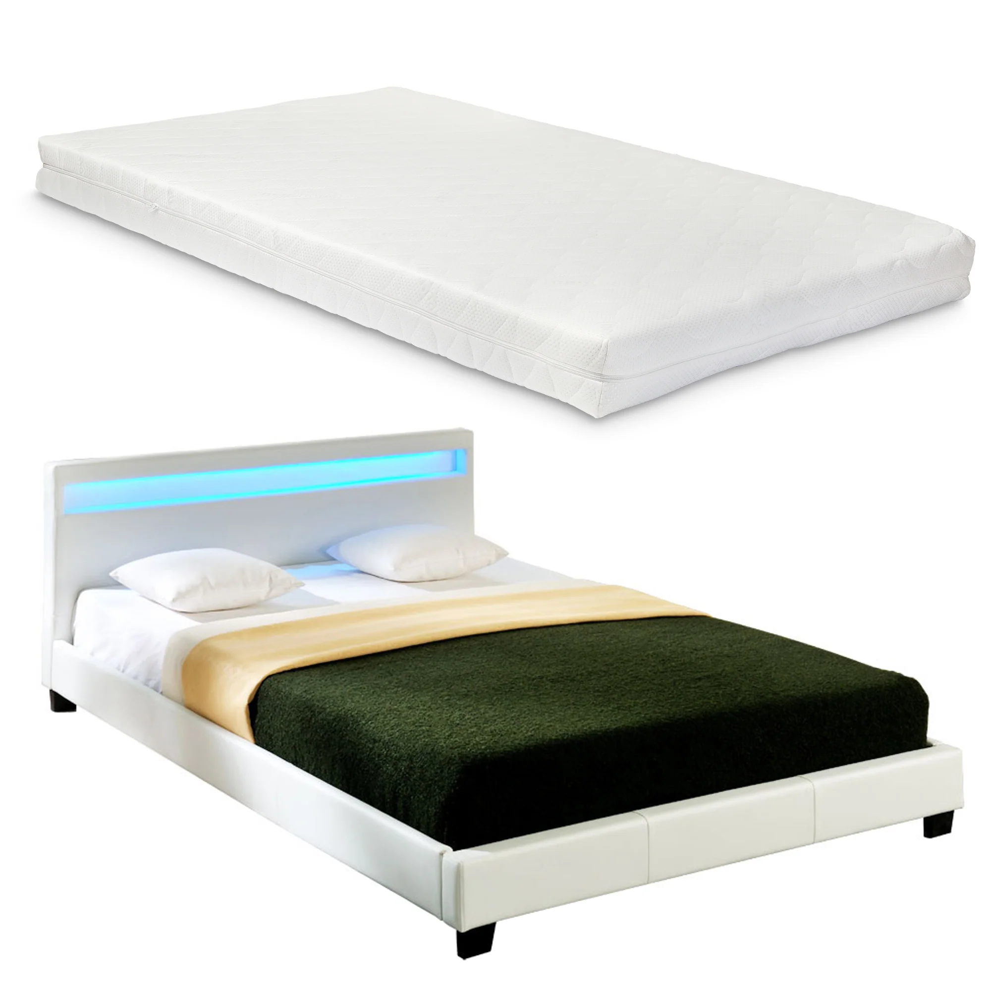 Polsterbett Paris LED RGB Beleuchtung Kaltschaummatratze in versch. Ausführungen Corium - Image 14