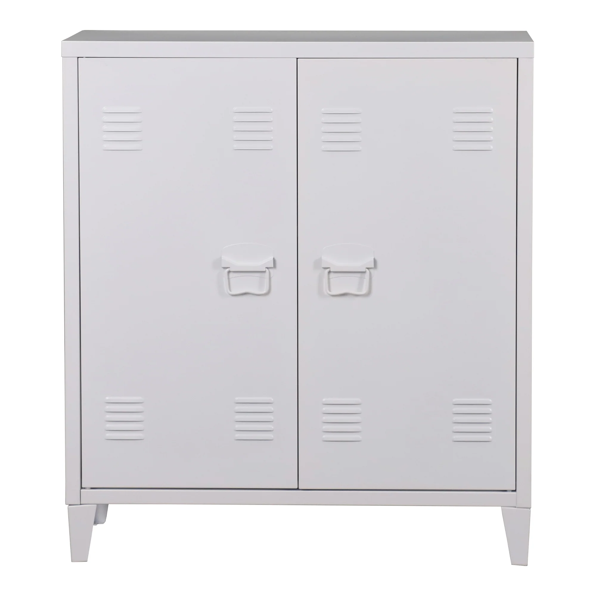 Metallschrank Oripää - 90x80x33cm - Weiß - Image 5