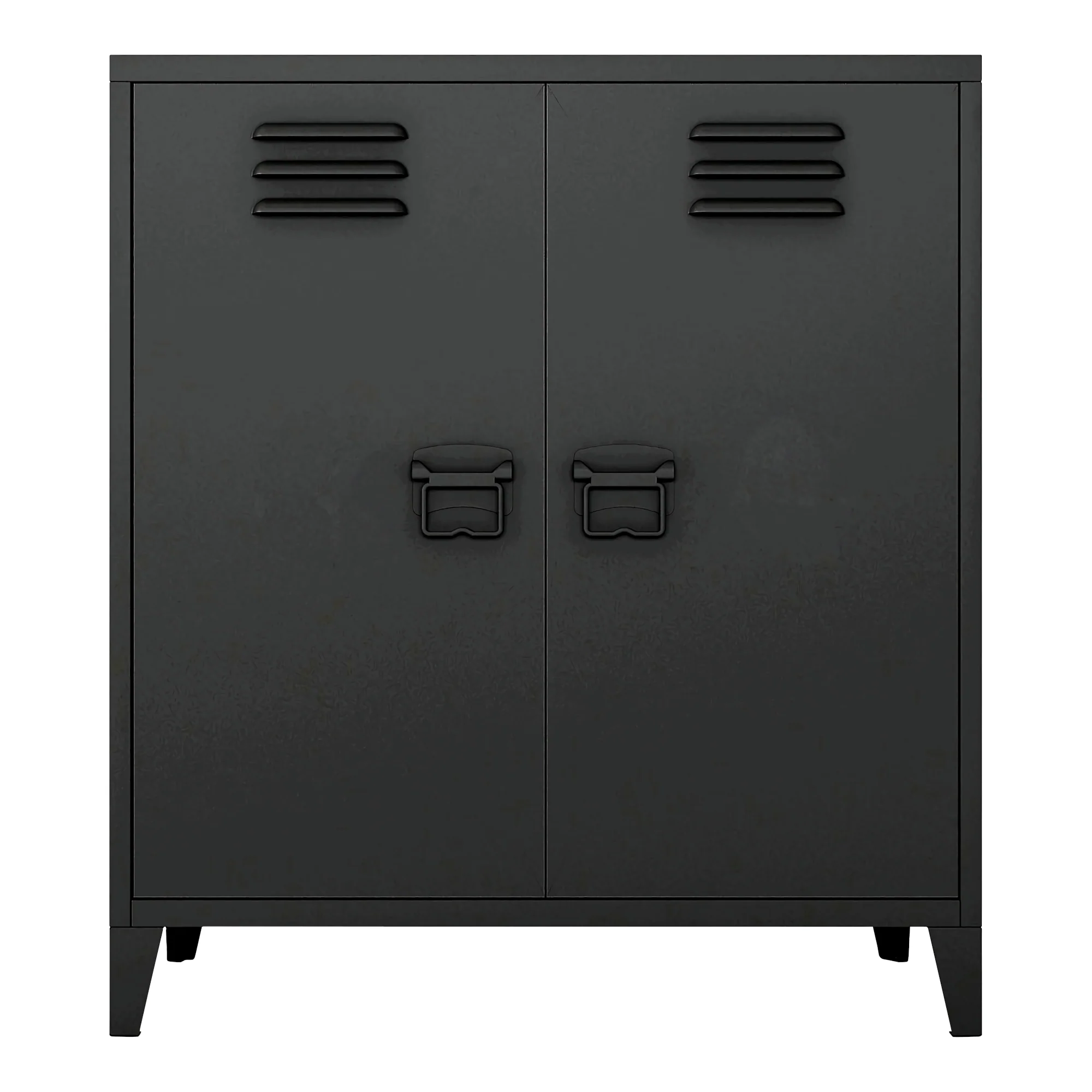 Metallschrank Oripää - 90x80x33cm - Schwarz - Image 5