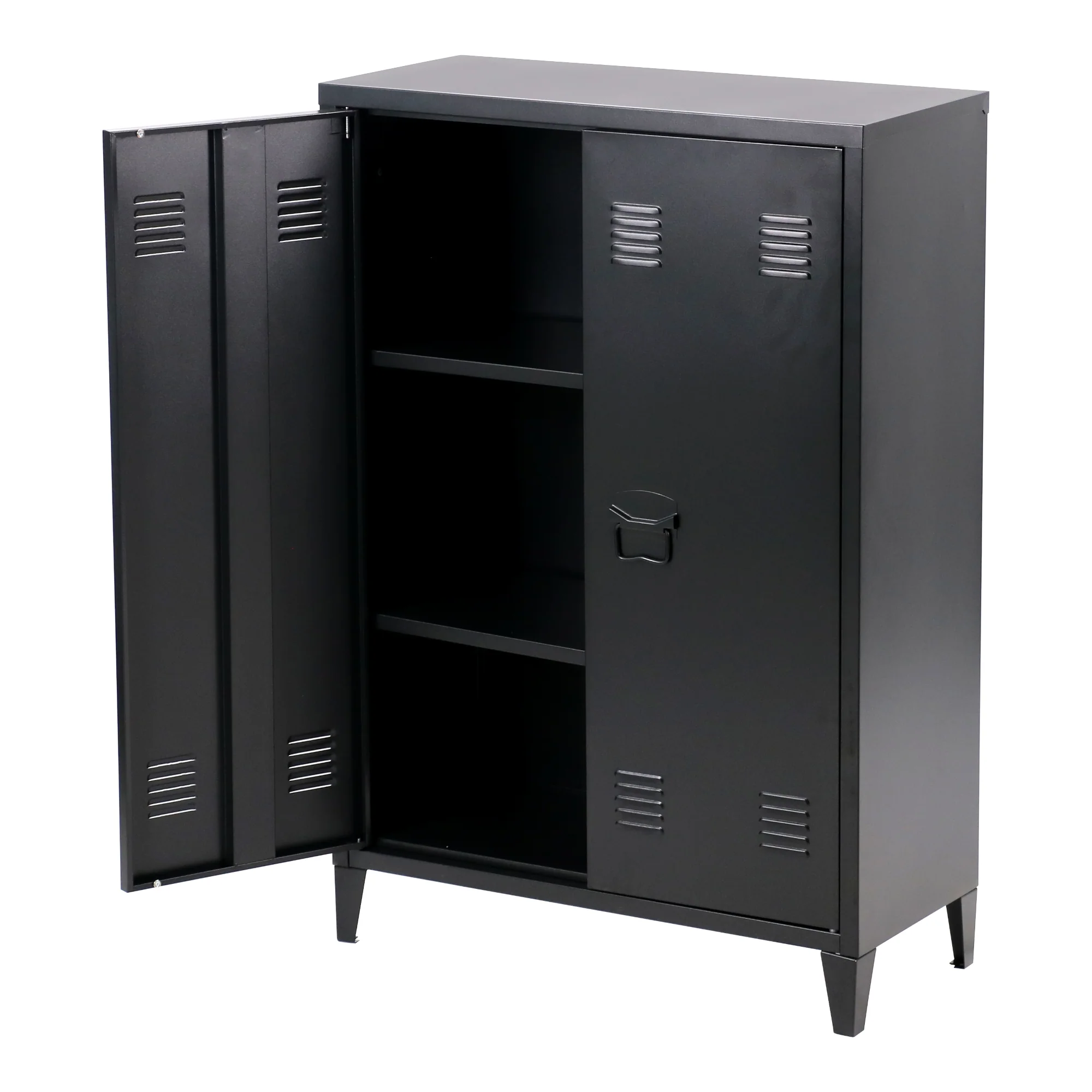 Metallschrank Oripää - 110x75x33cm - Schwarz - Image 4