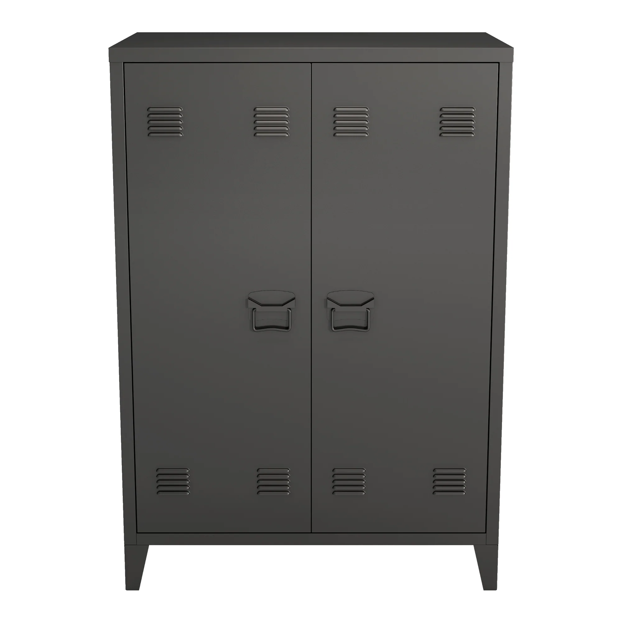 Metallschrank Oripää - 110x75x33cm - Schwarz - Image 5