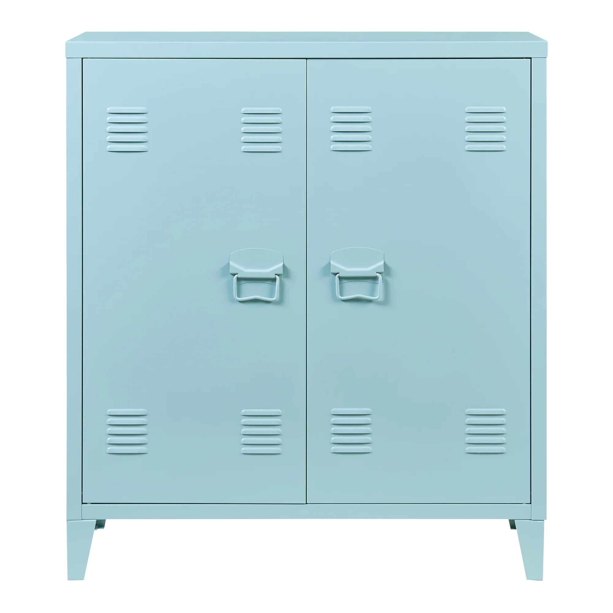 Metallschrank Oripää - 90x80x33cm - Graublau - Image 5