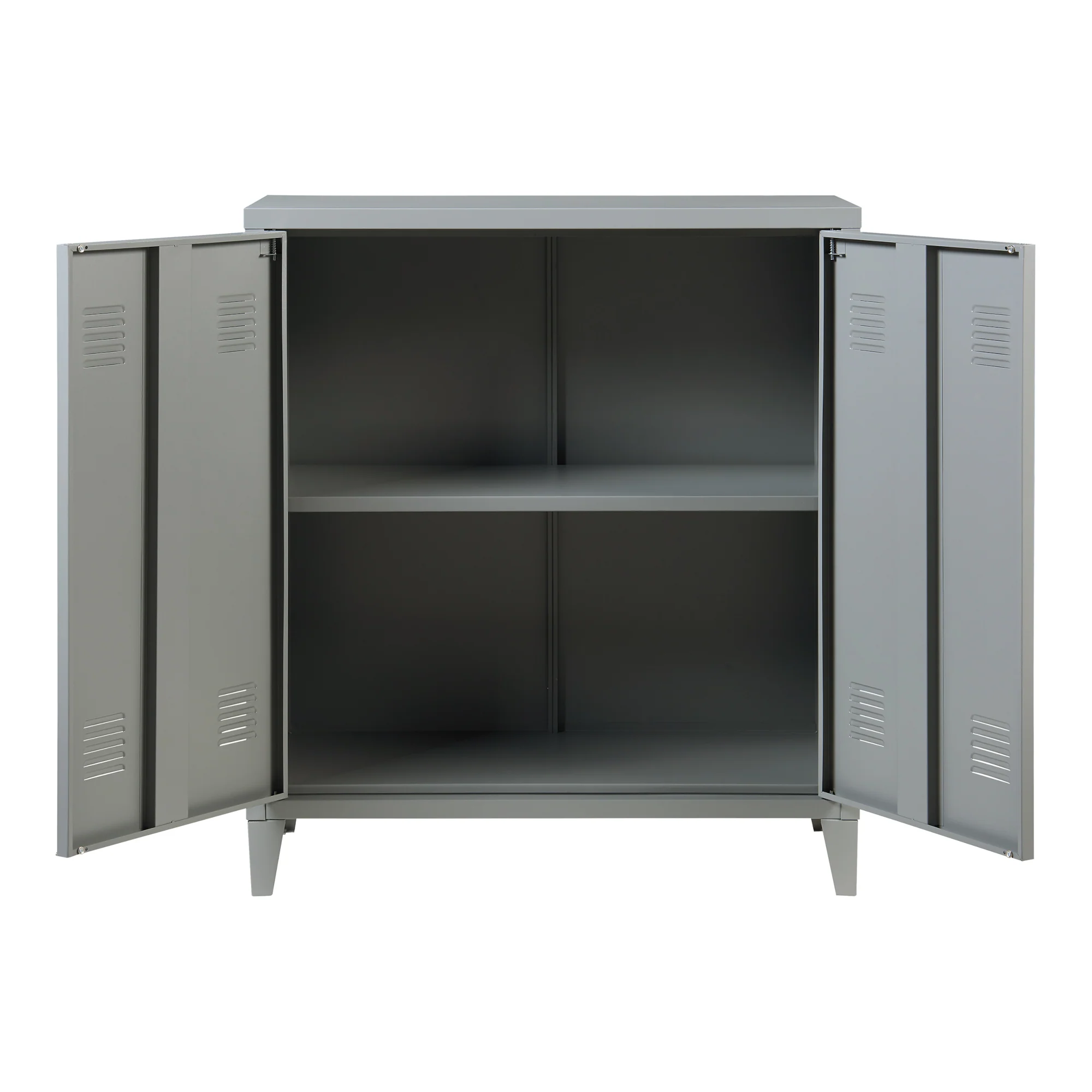 Metallschrank Oripää - 90x80x33cm - Dunkelgrau - Image 6